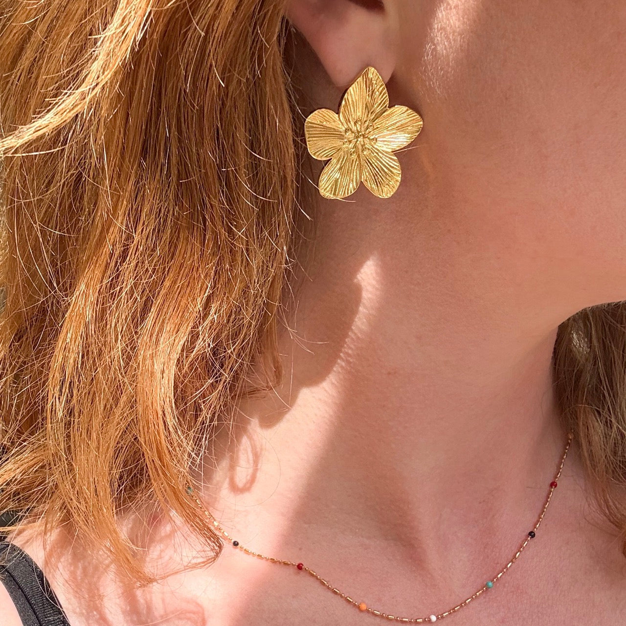 Blomster Øreringe Guldbelagt