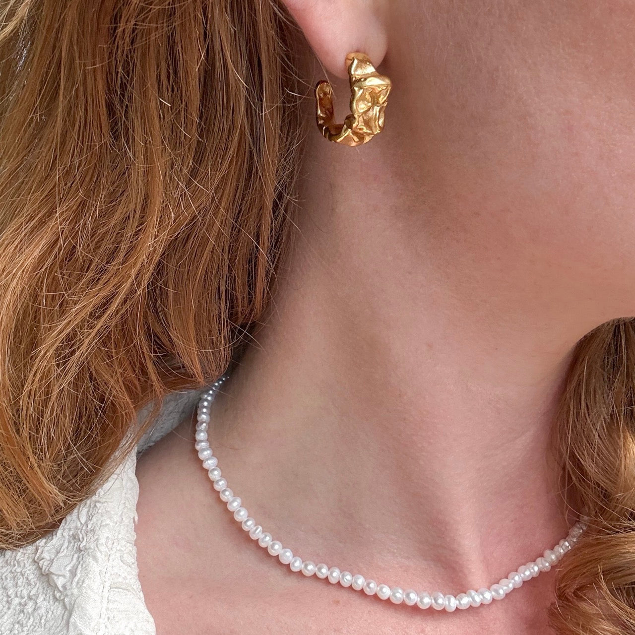 Melted Half Hoop Guldbelagt