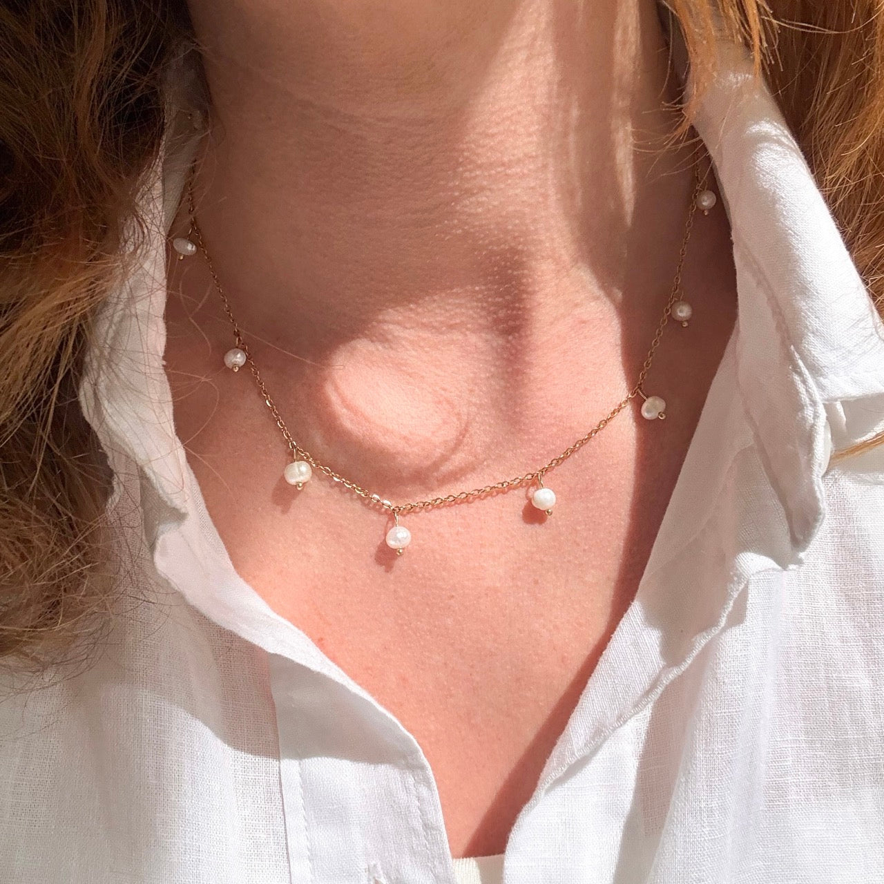 Hængeperle Dot Halskæde