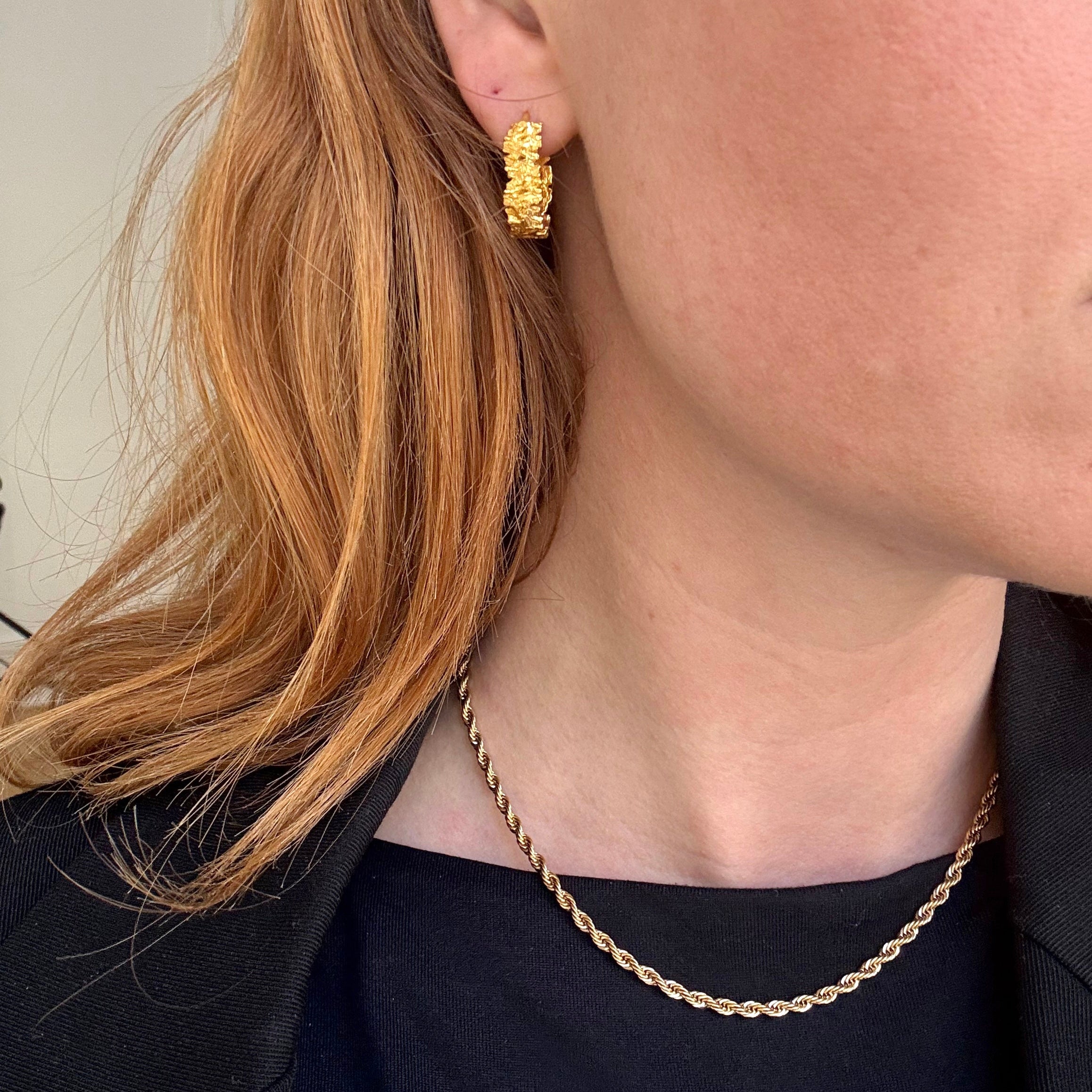 Snoet Rope Halskæde Guldbelagt