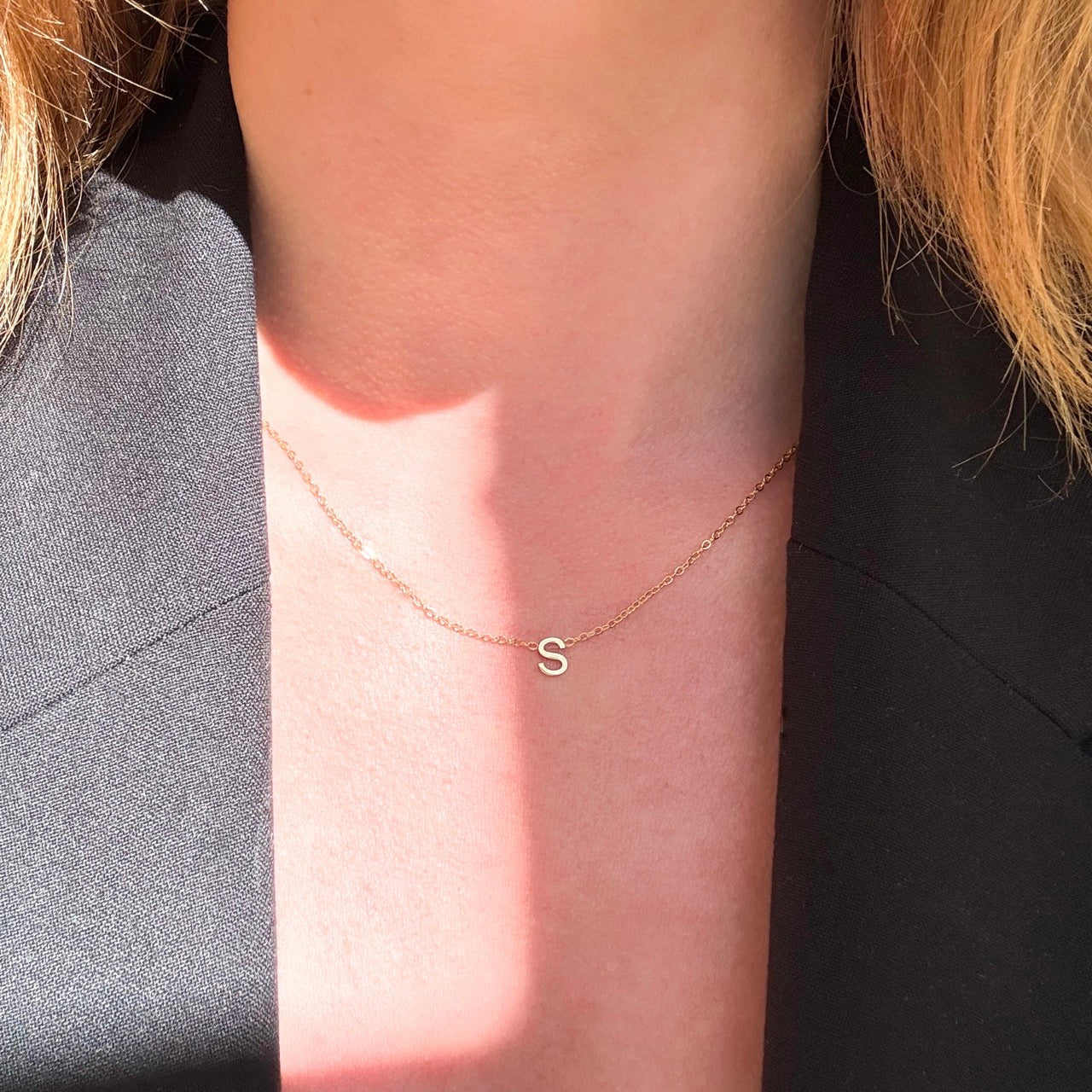 Bogstav Halskæde Guldbelagt