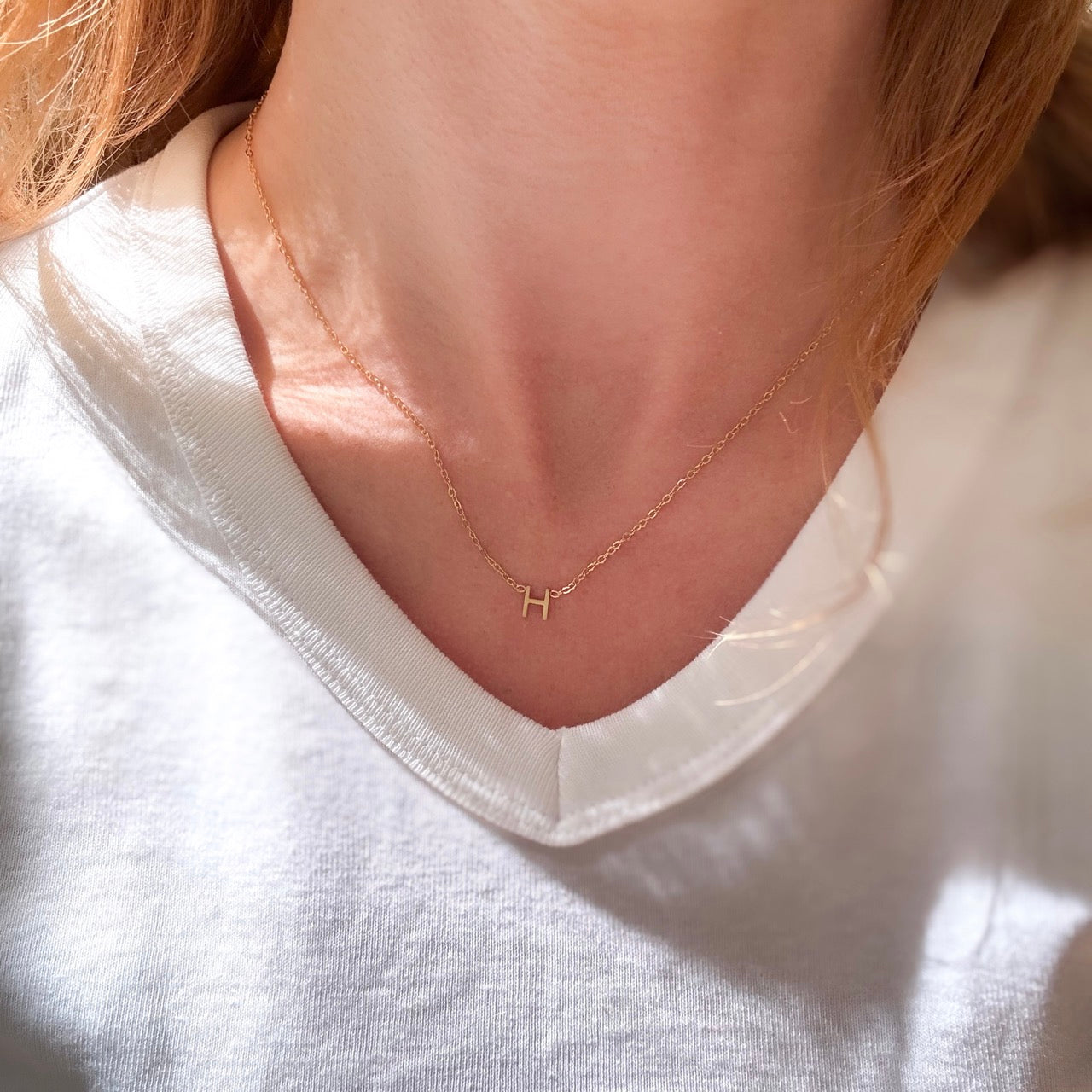 Bogstav Halskæde Guldbelagt
