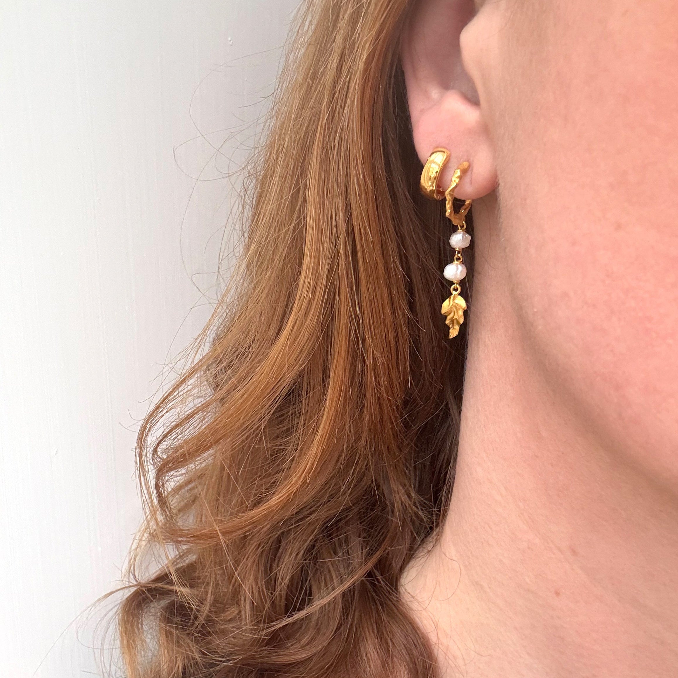 Chunky Hoops 12 mm Guldbelagt