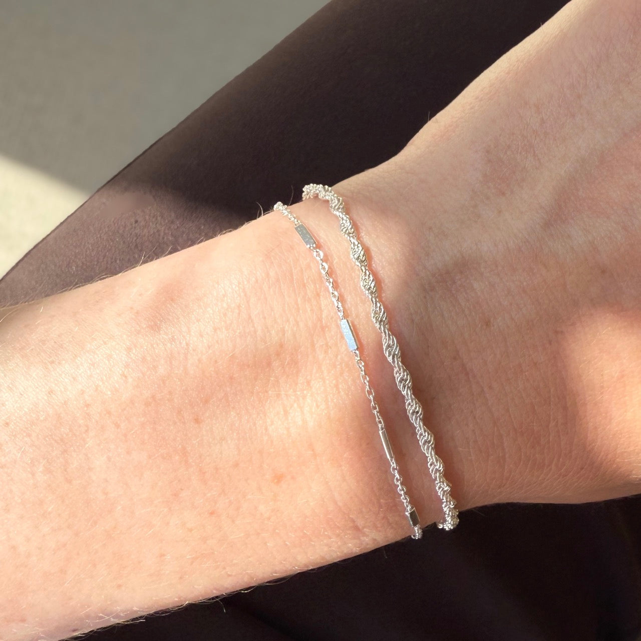 Cable Bar Armbånd Sølv