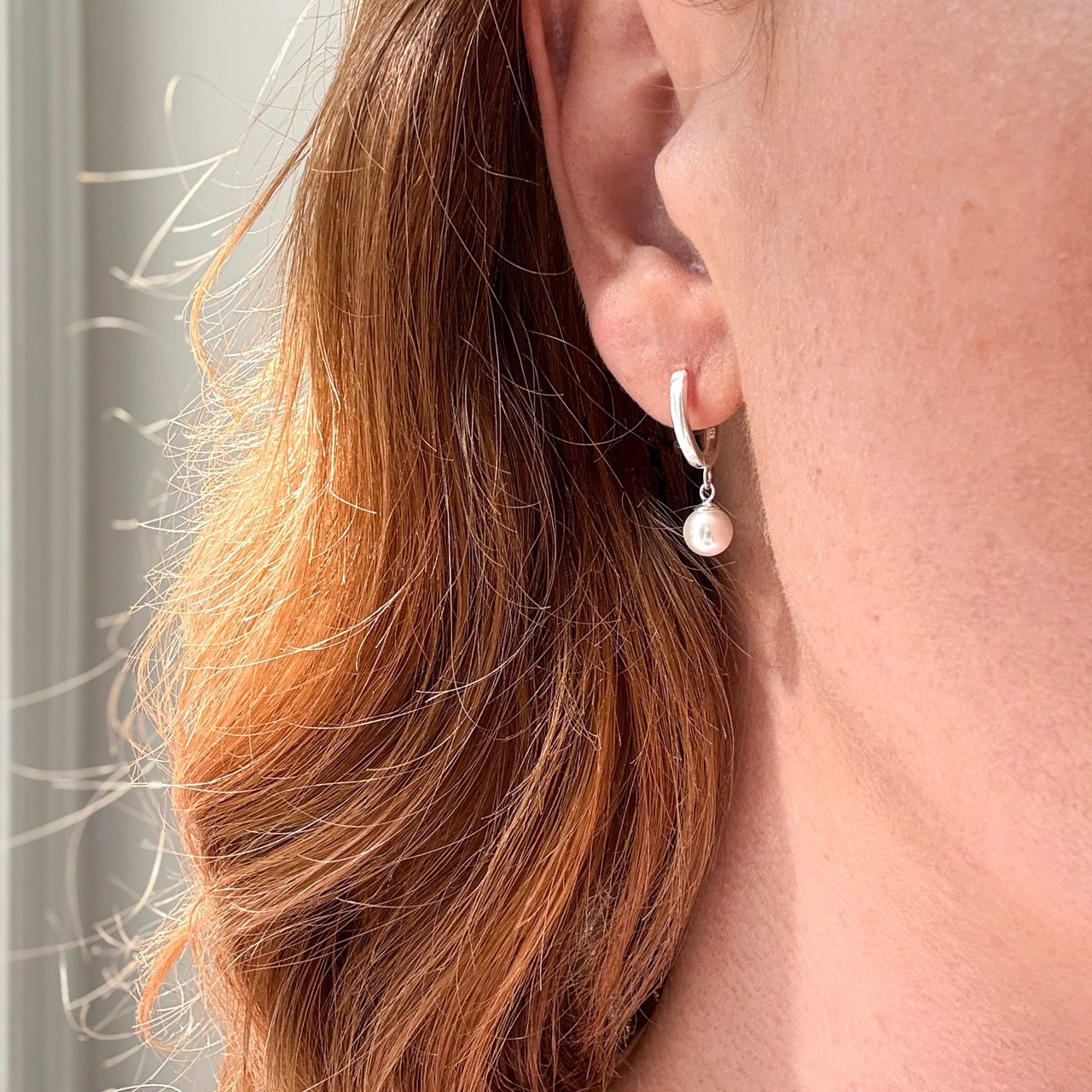 Perle Hoops Sølv