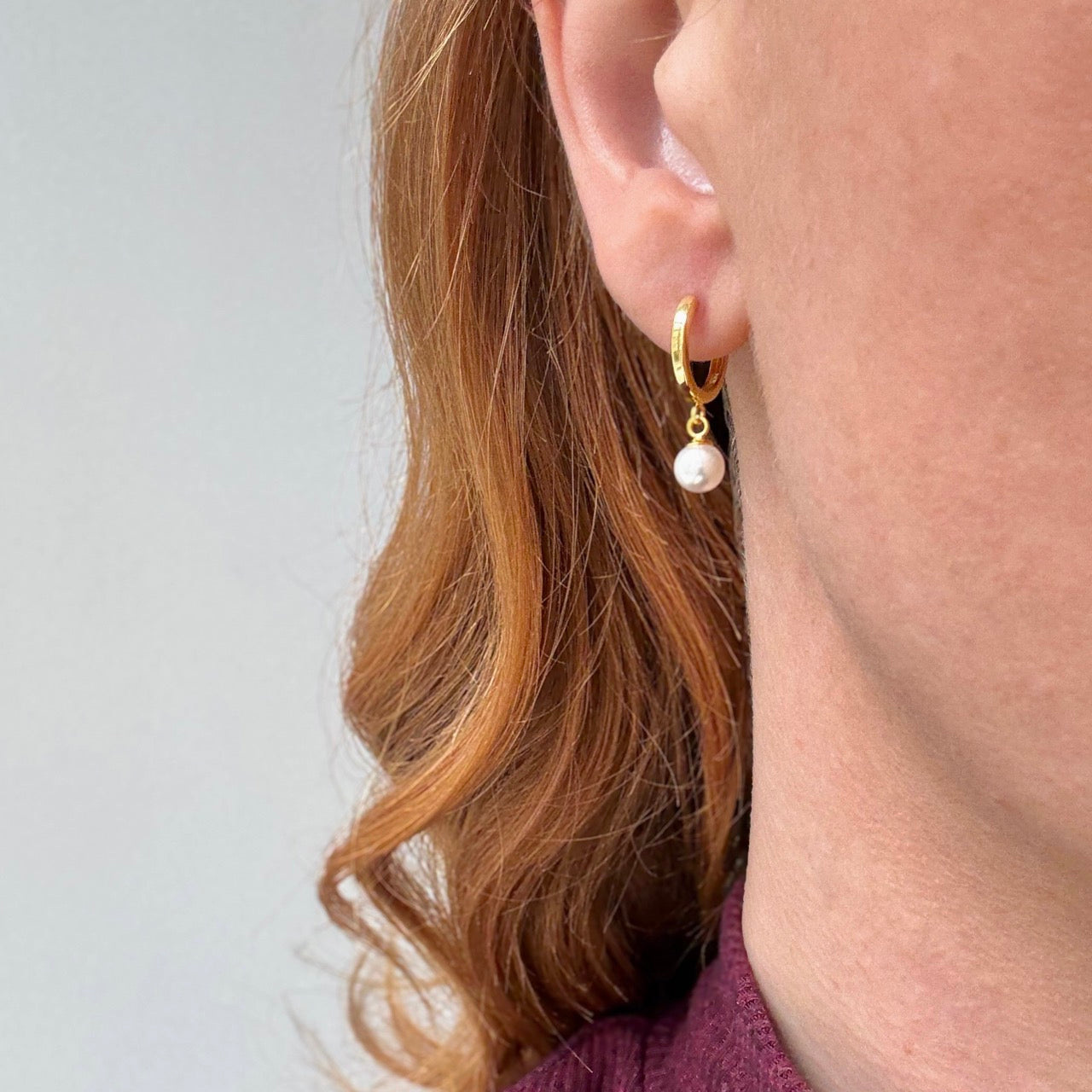 Perle Hoops Guldbelagt