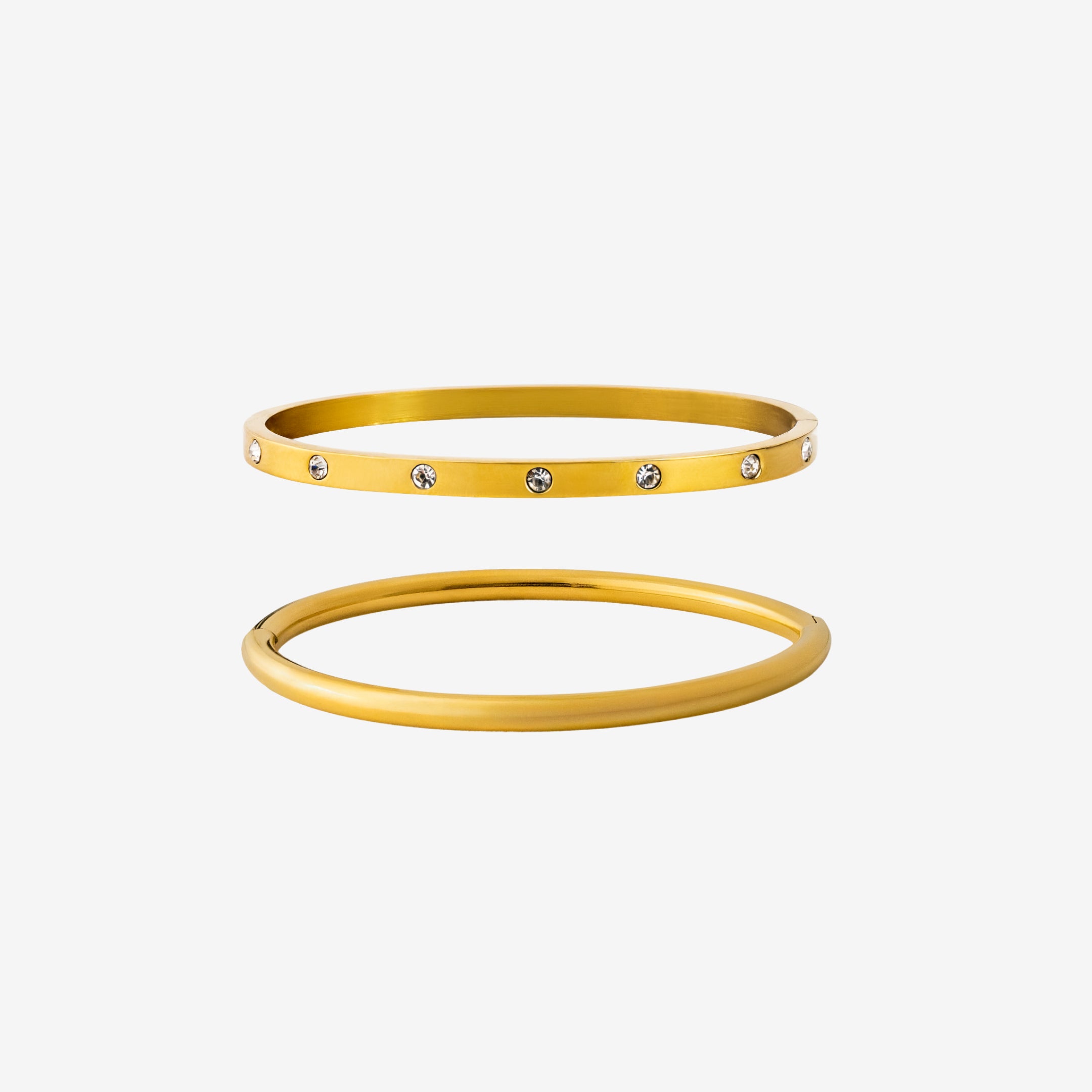 Krystal Rund Bangle Sæt