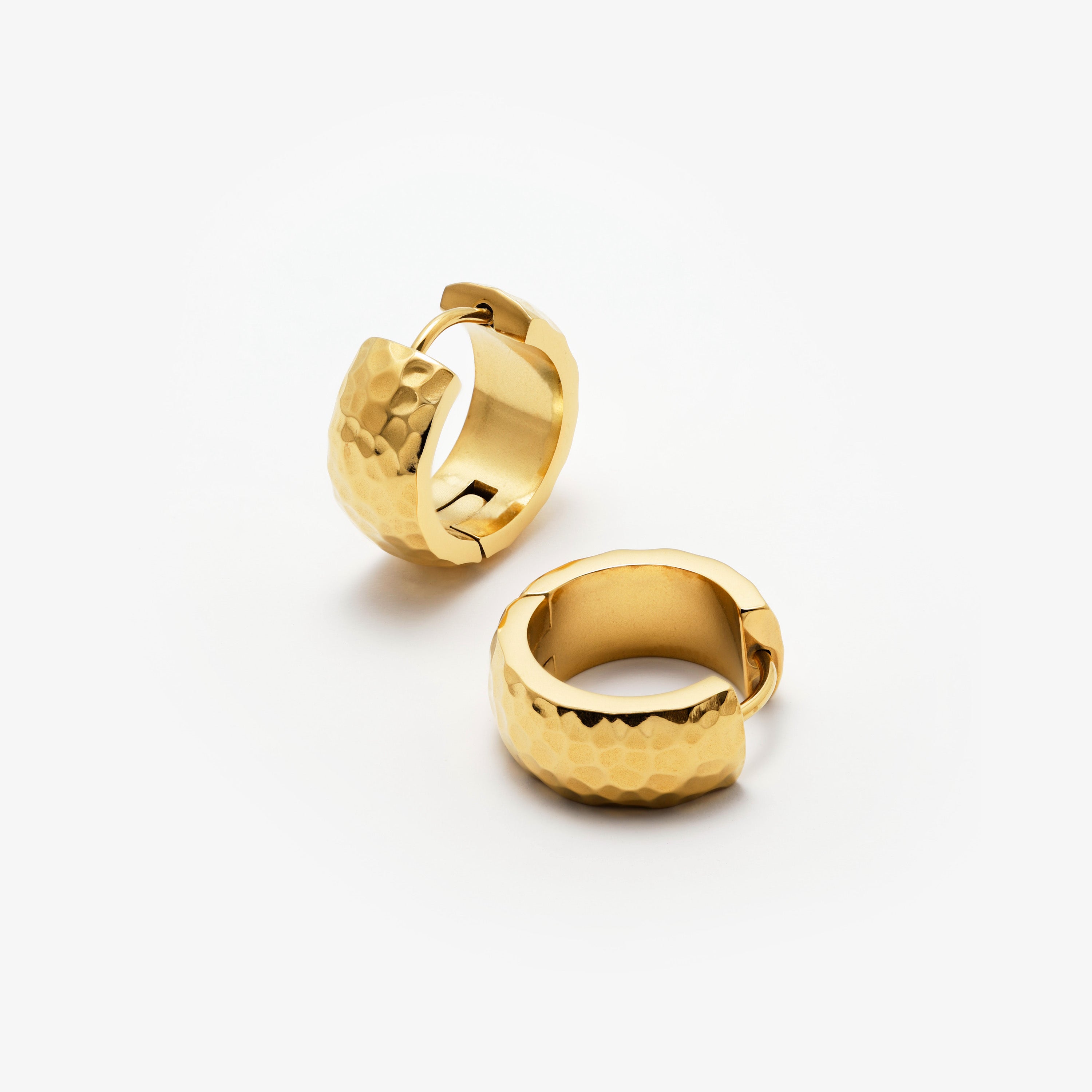 Hamret Bangle Indgravering og Mini Hoop Sæt