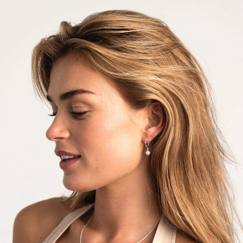 Perle og Twisted Sæt: 2 øreringe