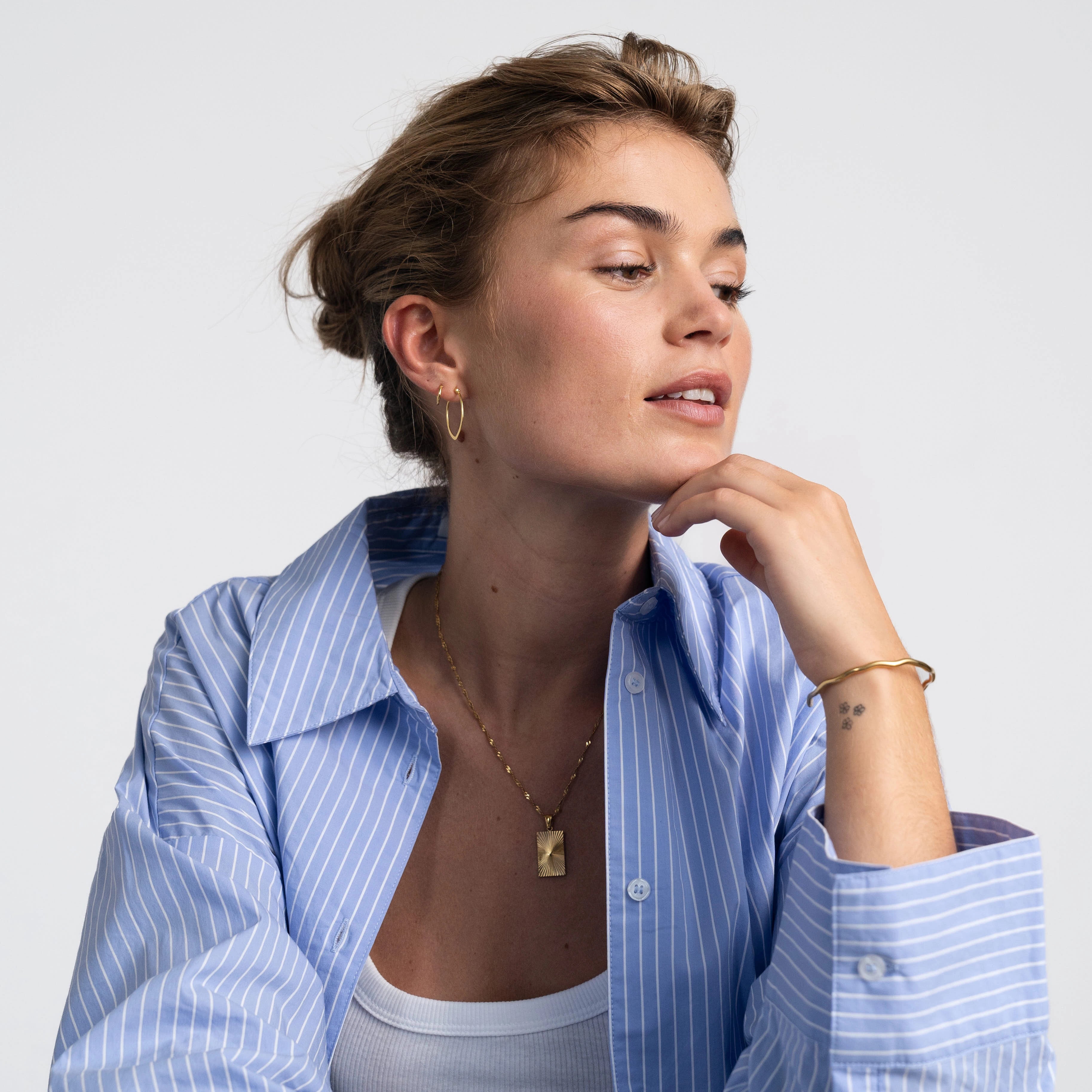 French Lock Flat Hoops