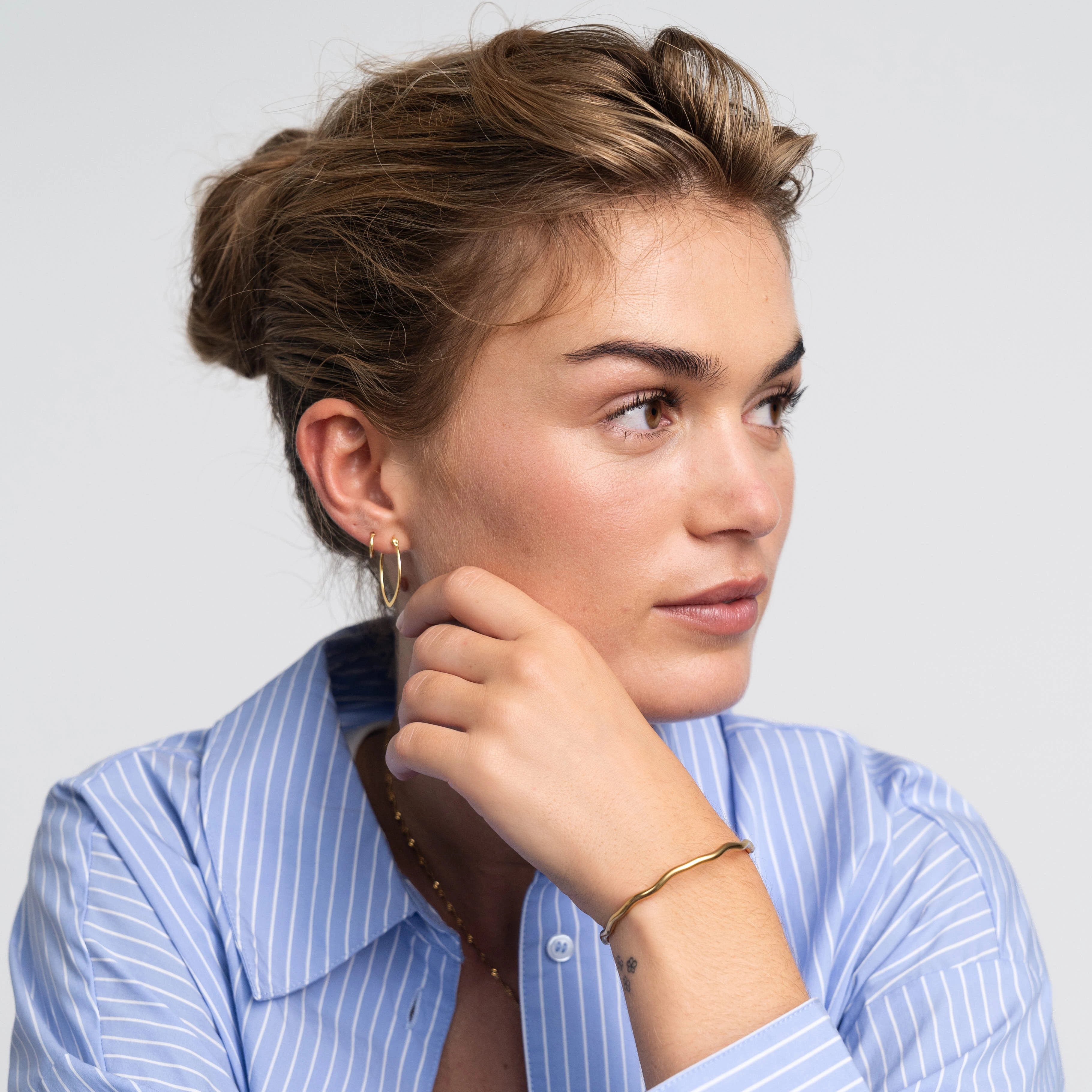 French Lock Flat Hoops