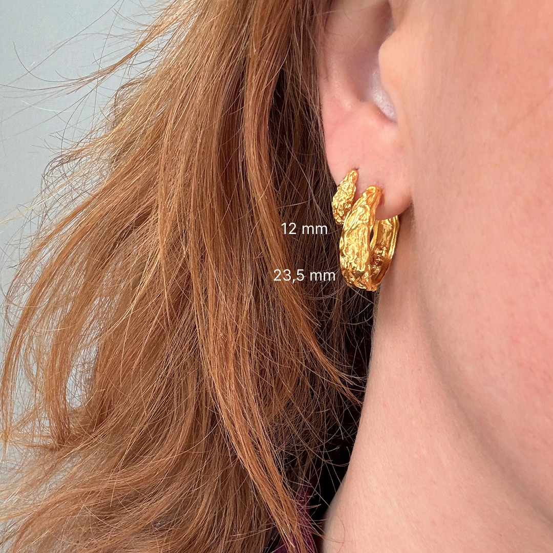 Melted Guld Dobbelt Sæt 12mm