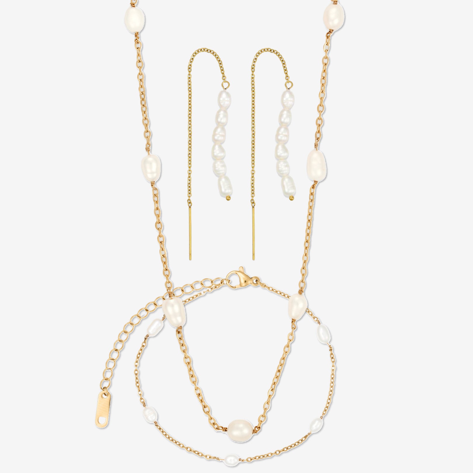 Fuld Perle Dot Kæde Sæt