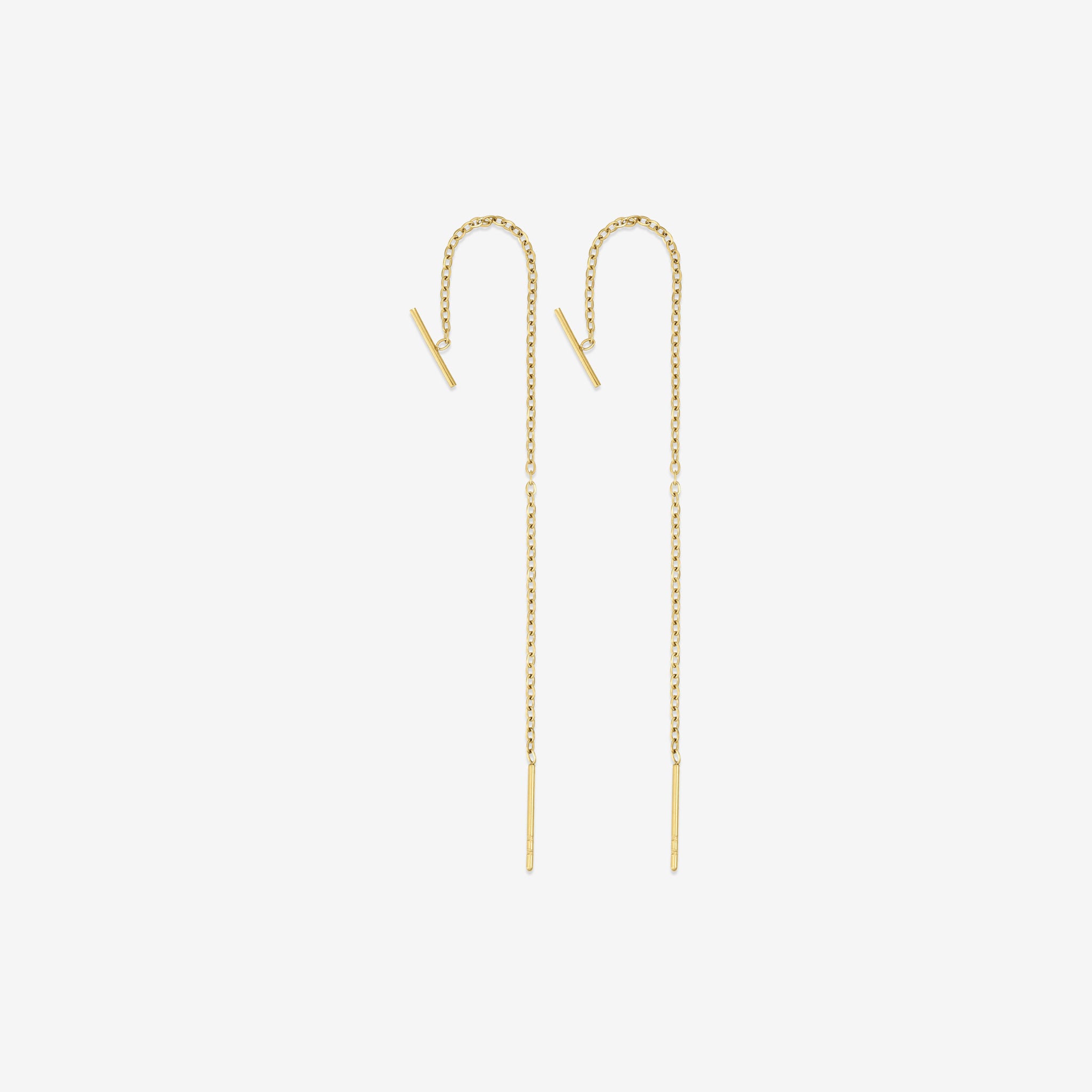 Kædeøreringe String 18K Guldbelagt