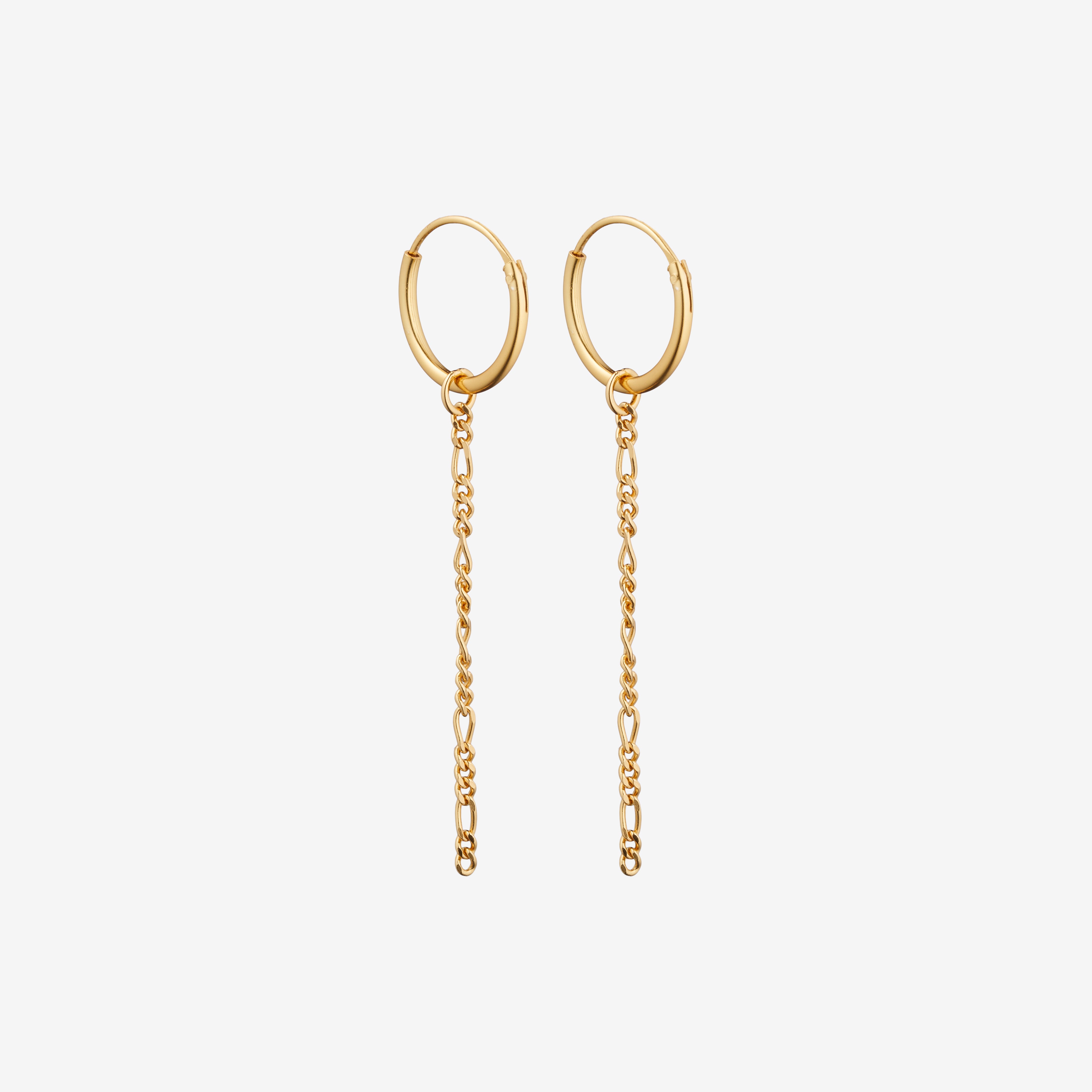 Chain Dangle Hoops