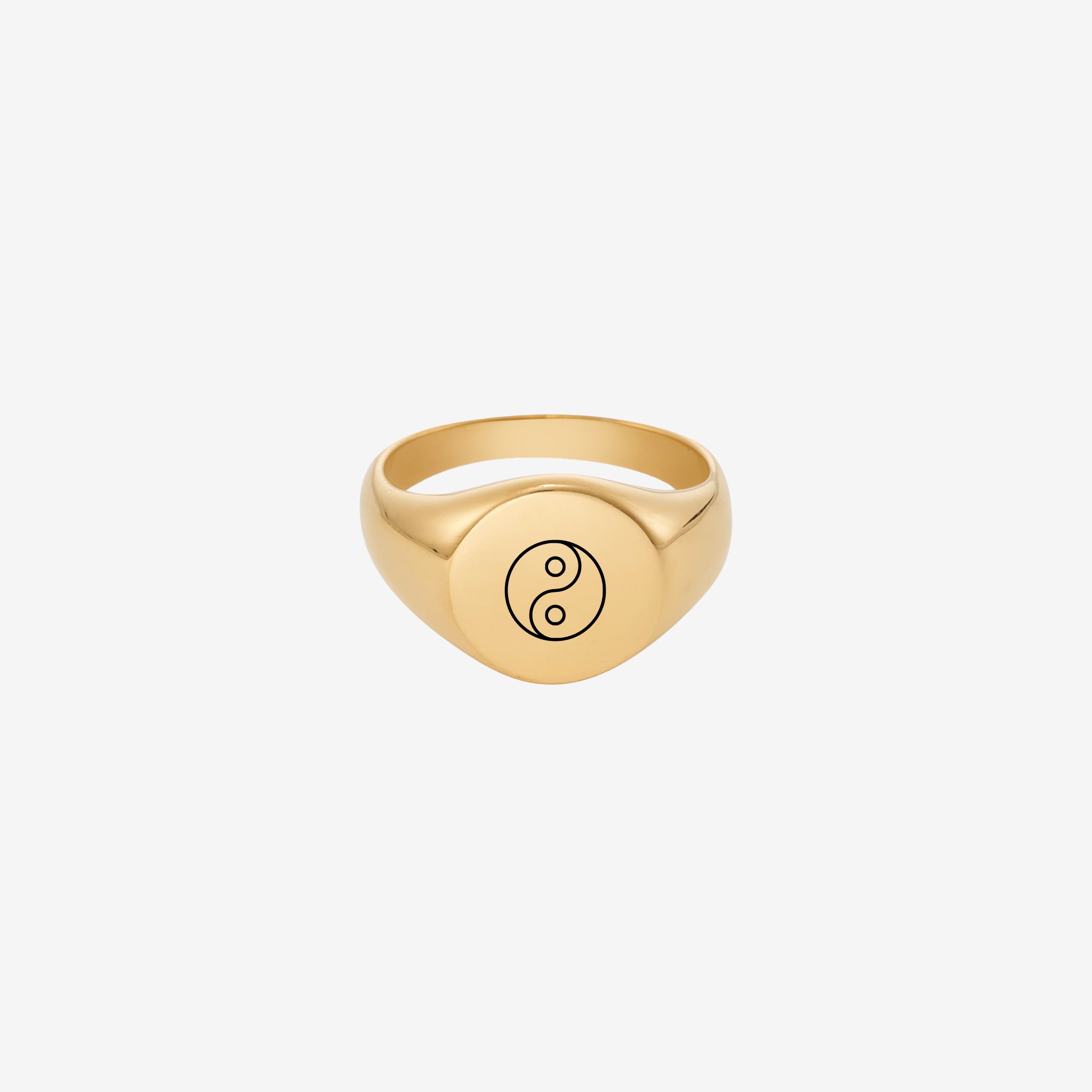 Indgraveret Ying/Yang Hånd Ring