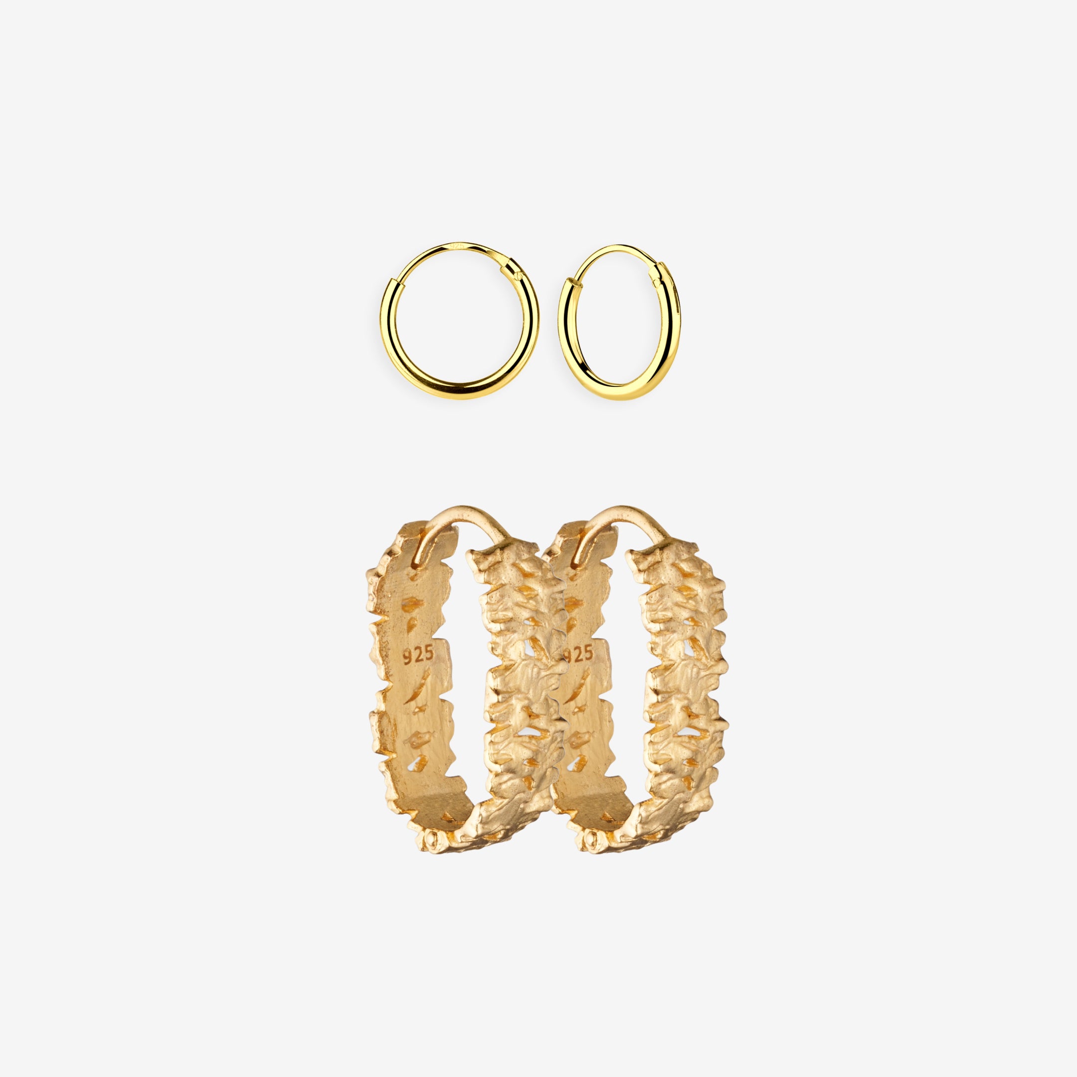 Rock Hoop Simpelt Sæt: 2 Øreringe