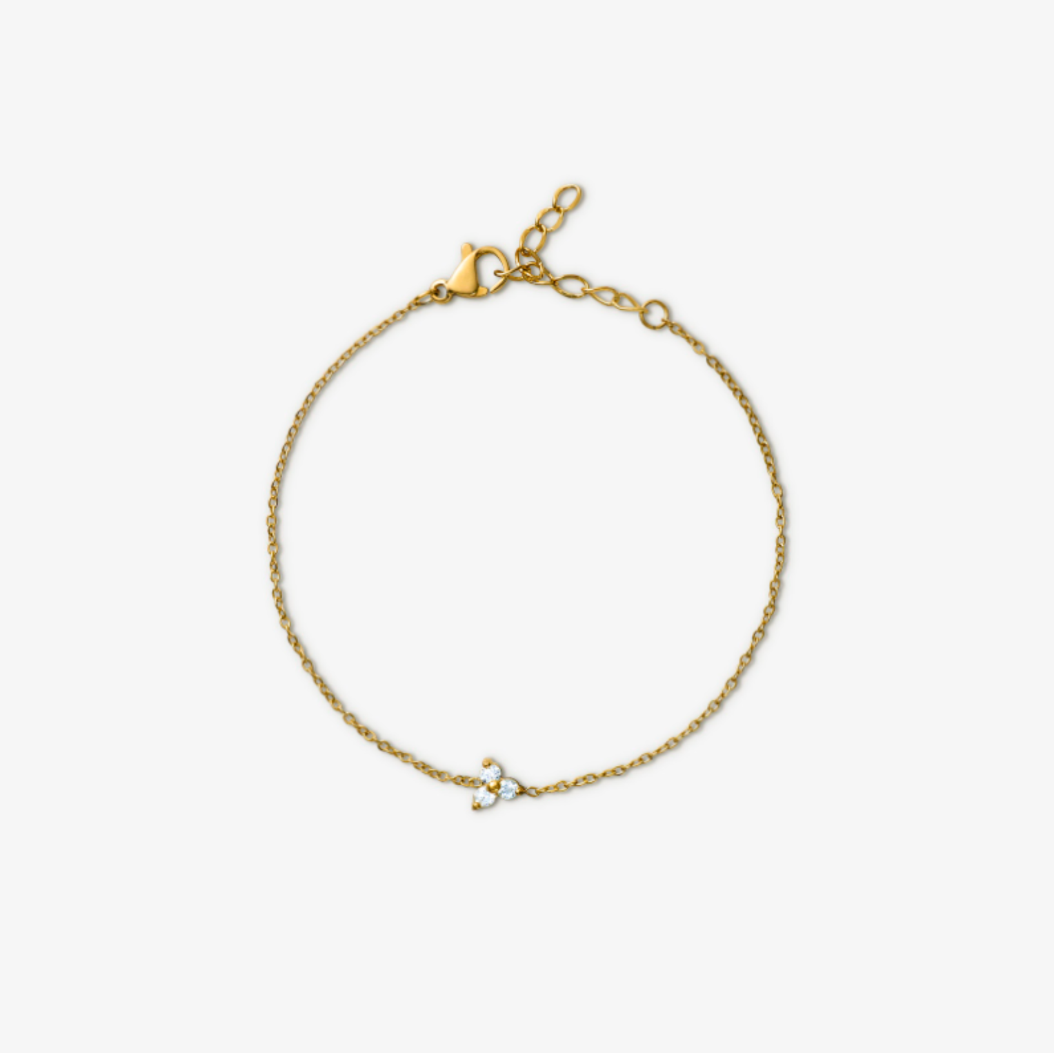 Trinity Krystal Armbånd Guldbelagt