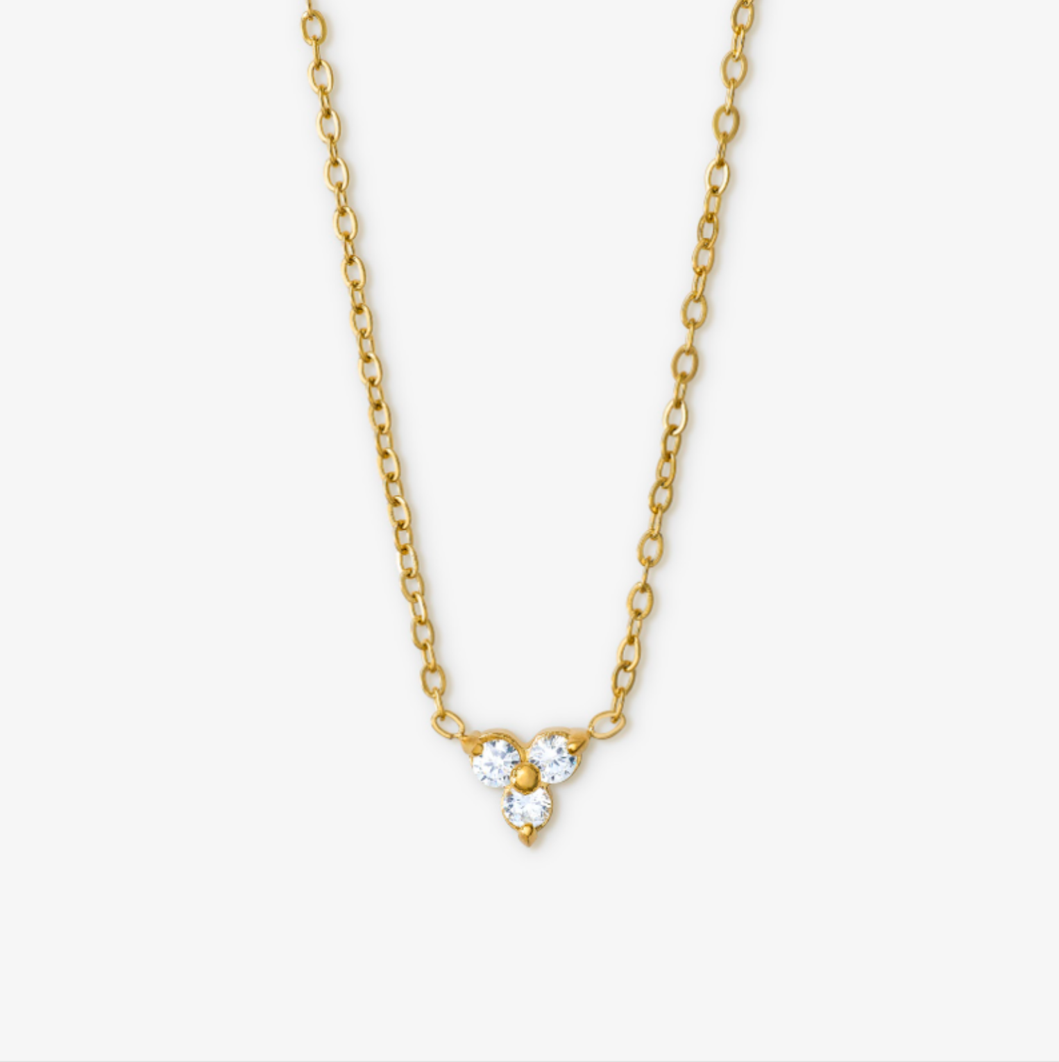 Trinity Krystal Halskæde Guldbelagt