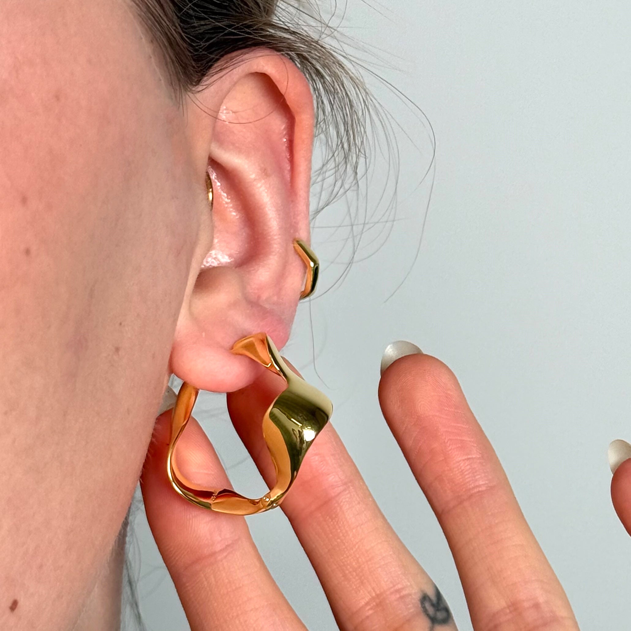 Bangles og Wave Sæt: 2 armbånd & 1 ørering