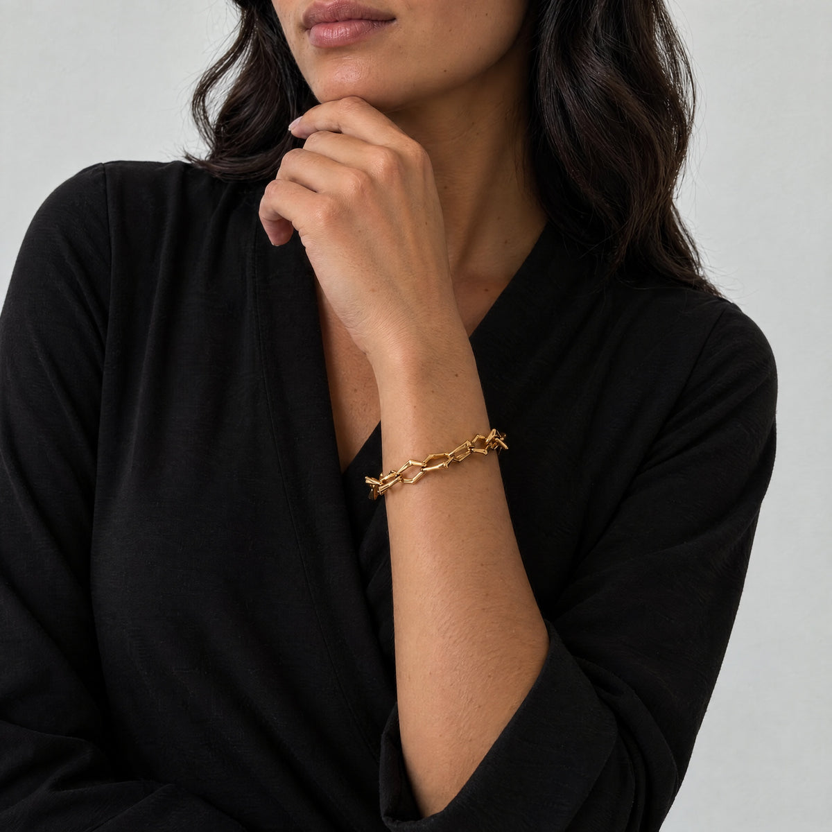 Chunky Armbånd Guldbelagt
