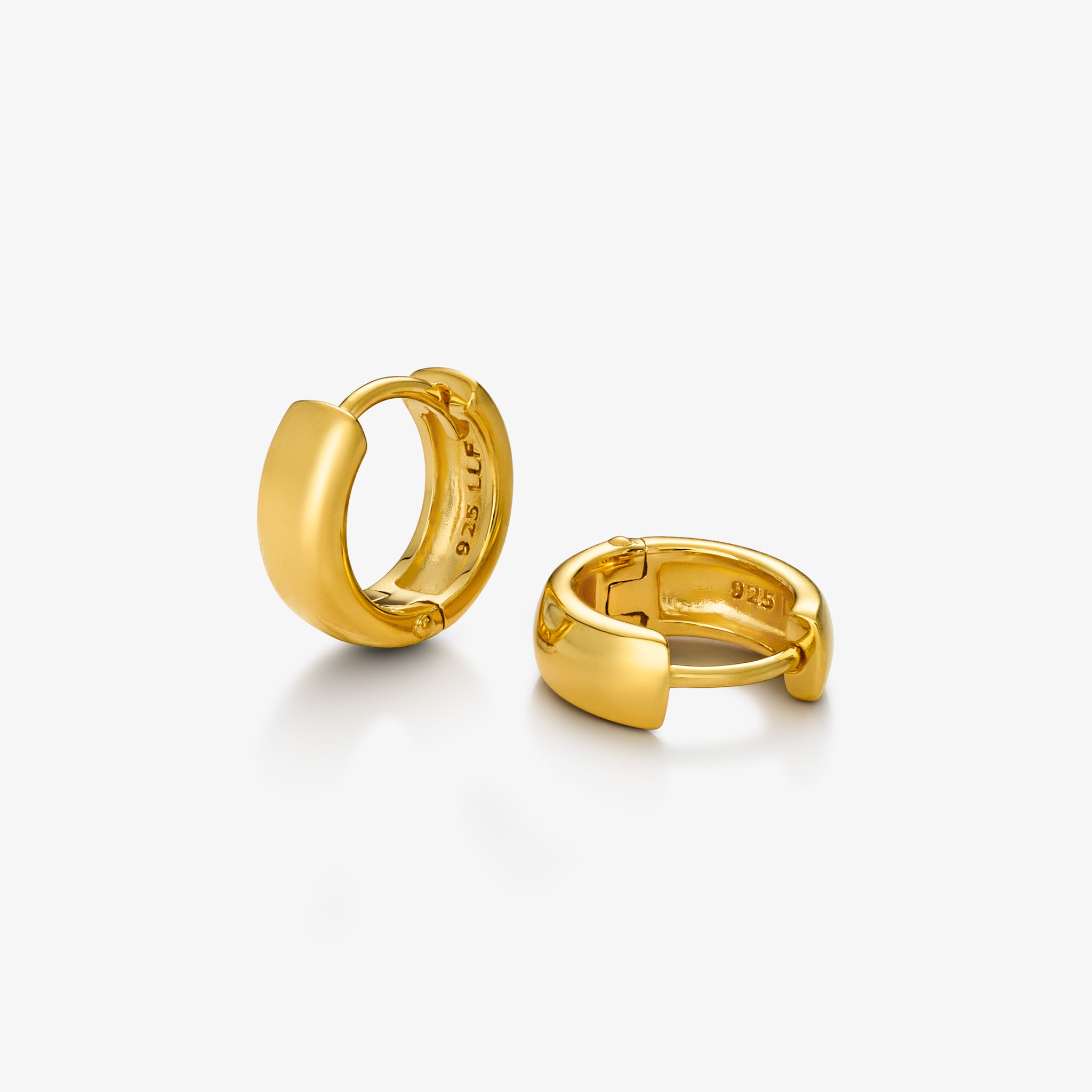 Chunky Hoops 12 mm øreringe i guld