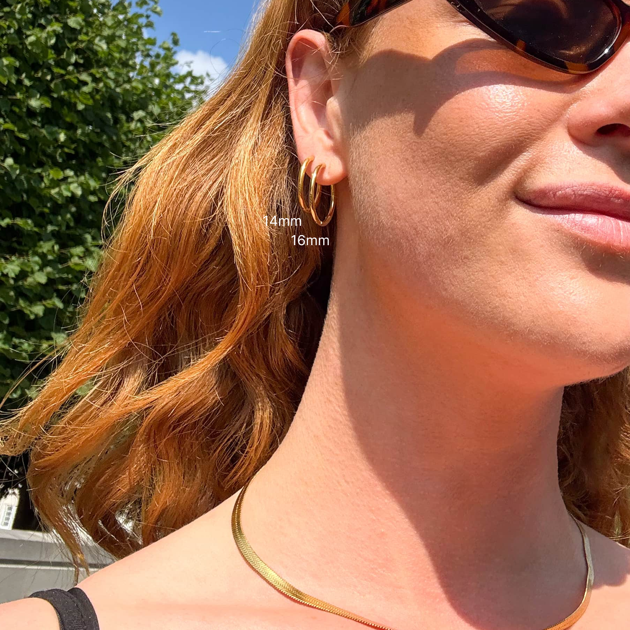 Classic Hoop 14 mm Guldbelagt