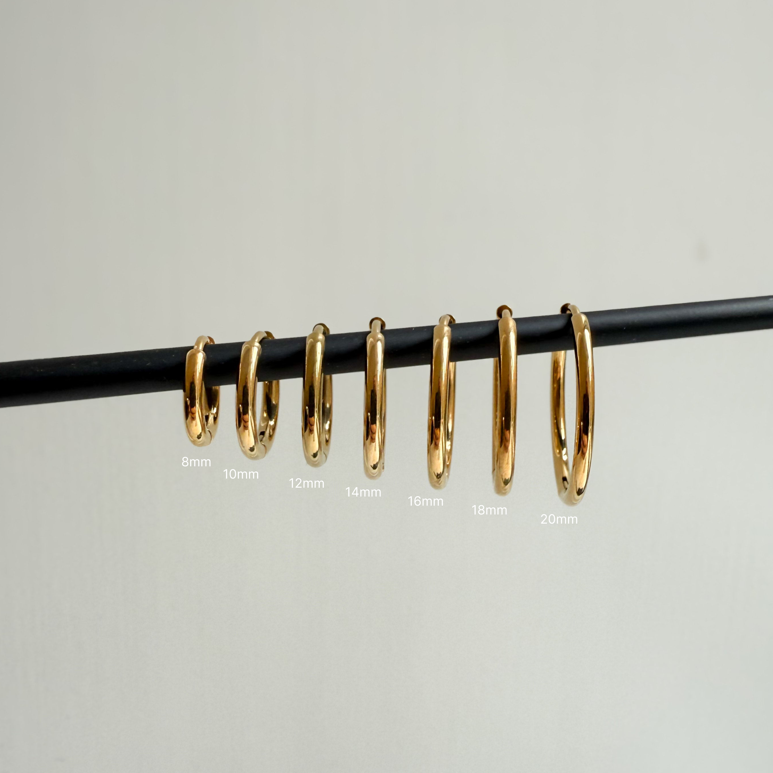 Classic Hoop 18 mm Guldbelagt