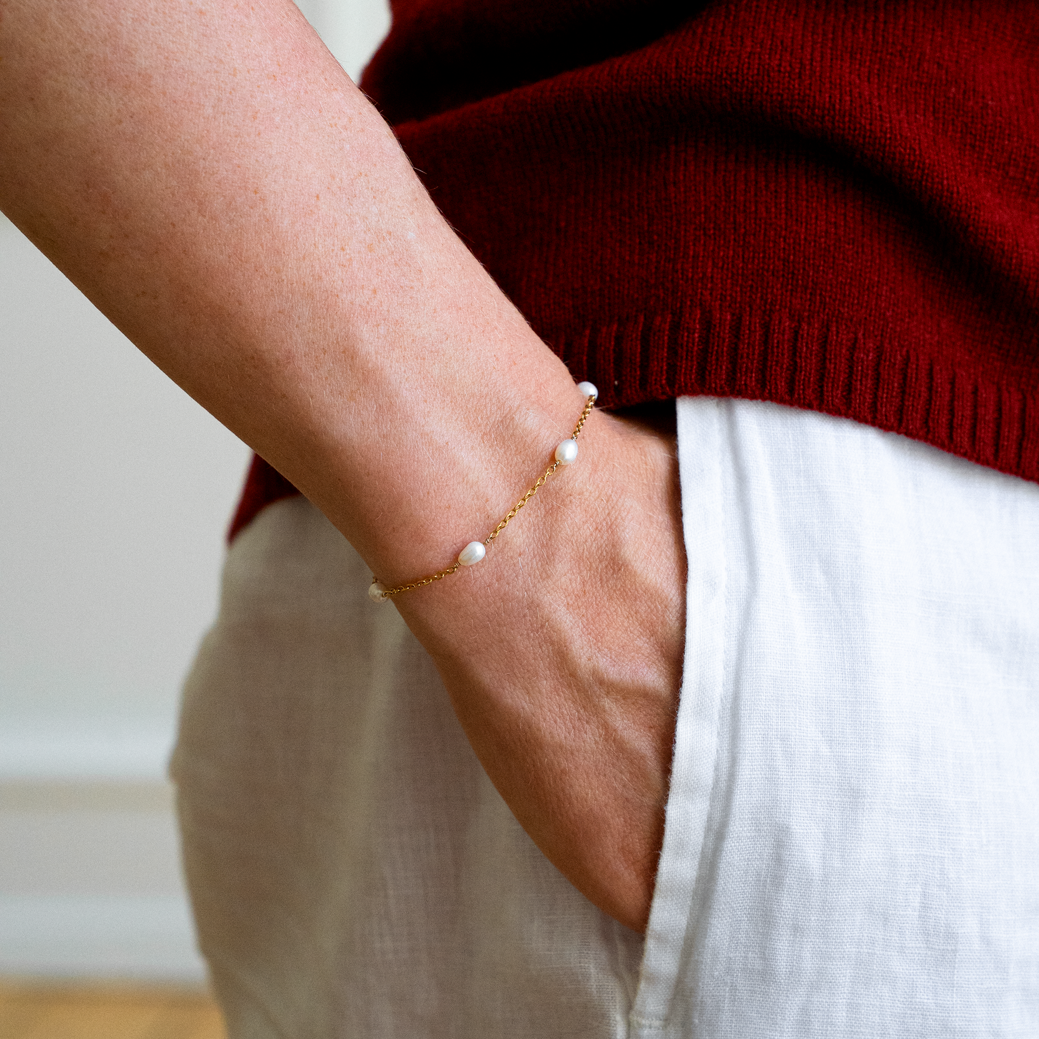 Perle Paperclip Armbånd Bundle