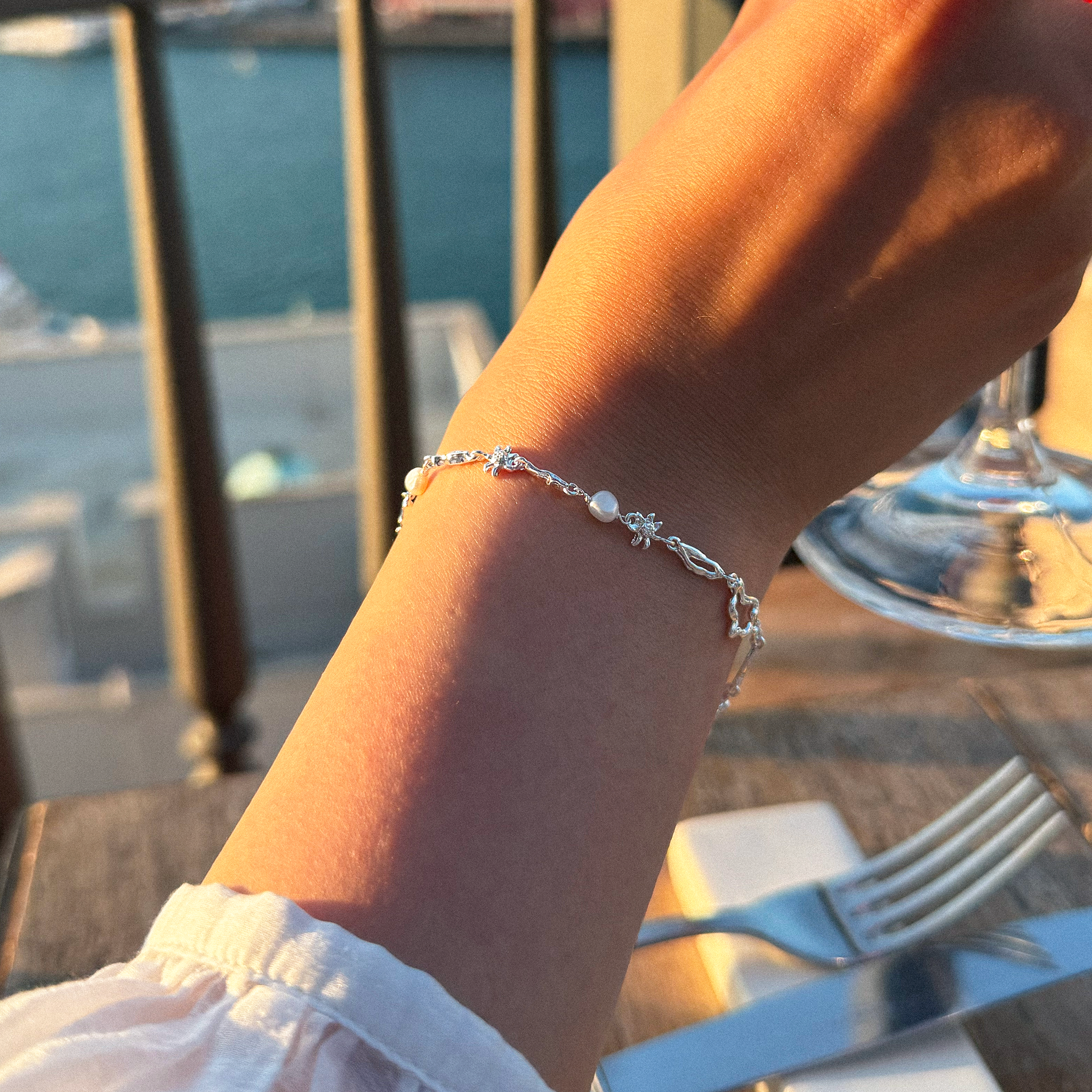 Solis Perlearmbånd Guldbelagt