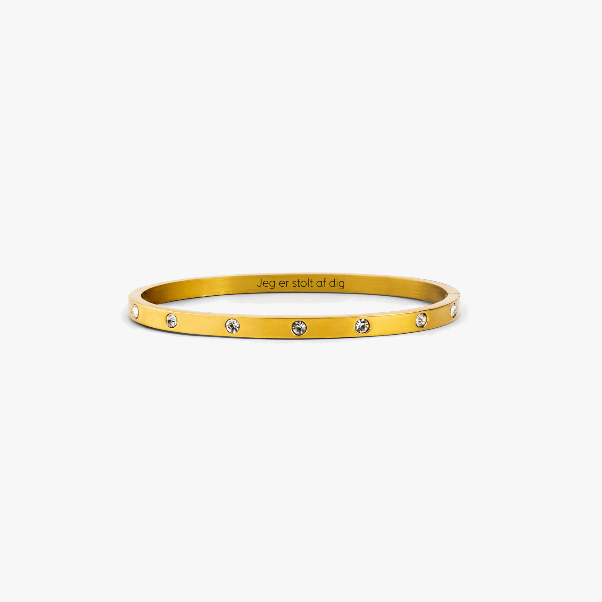 Classic Krystal Dot Armbånd Guldbelagt m. indgravering
