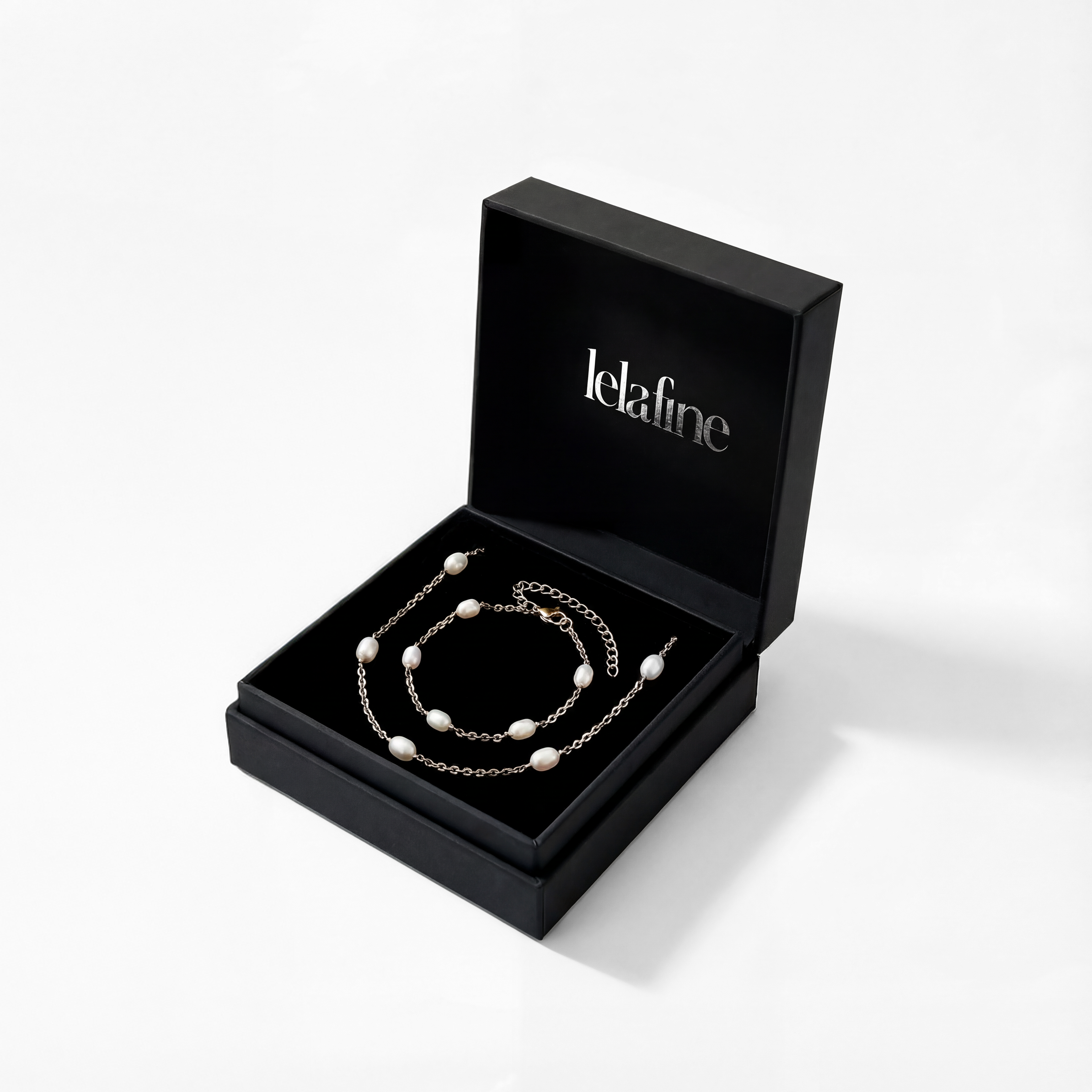 Dot Perlehalskæde Sølvbelagt