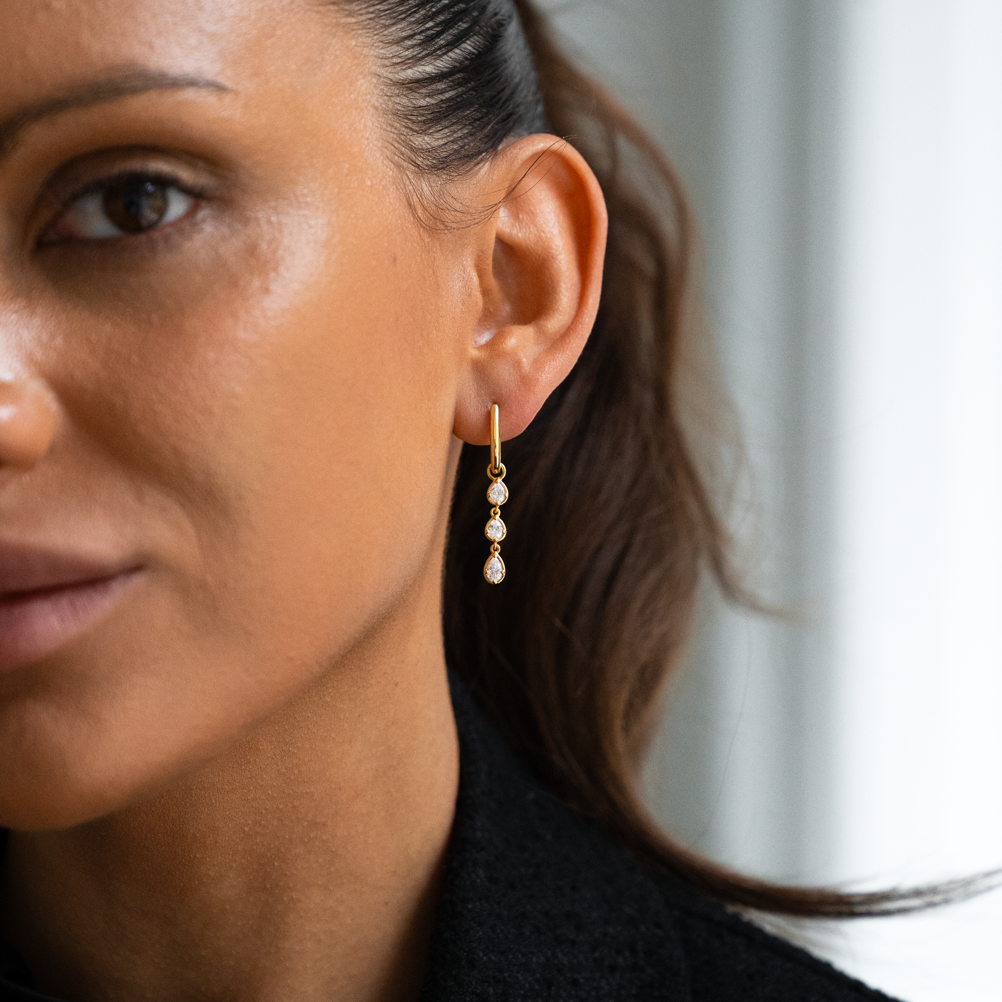 Essential Hoop og Flow Drop Sølvbelagt