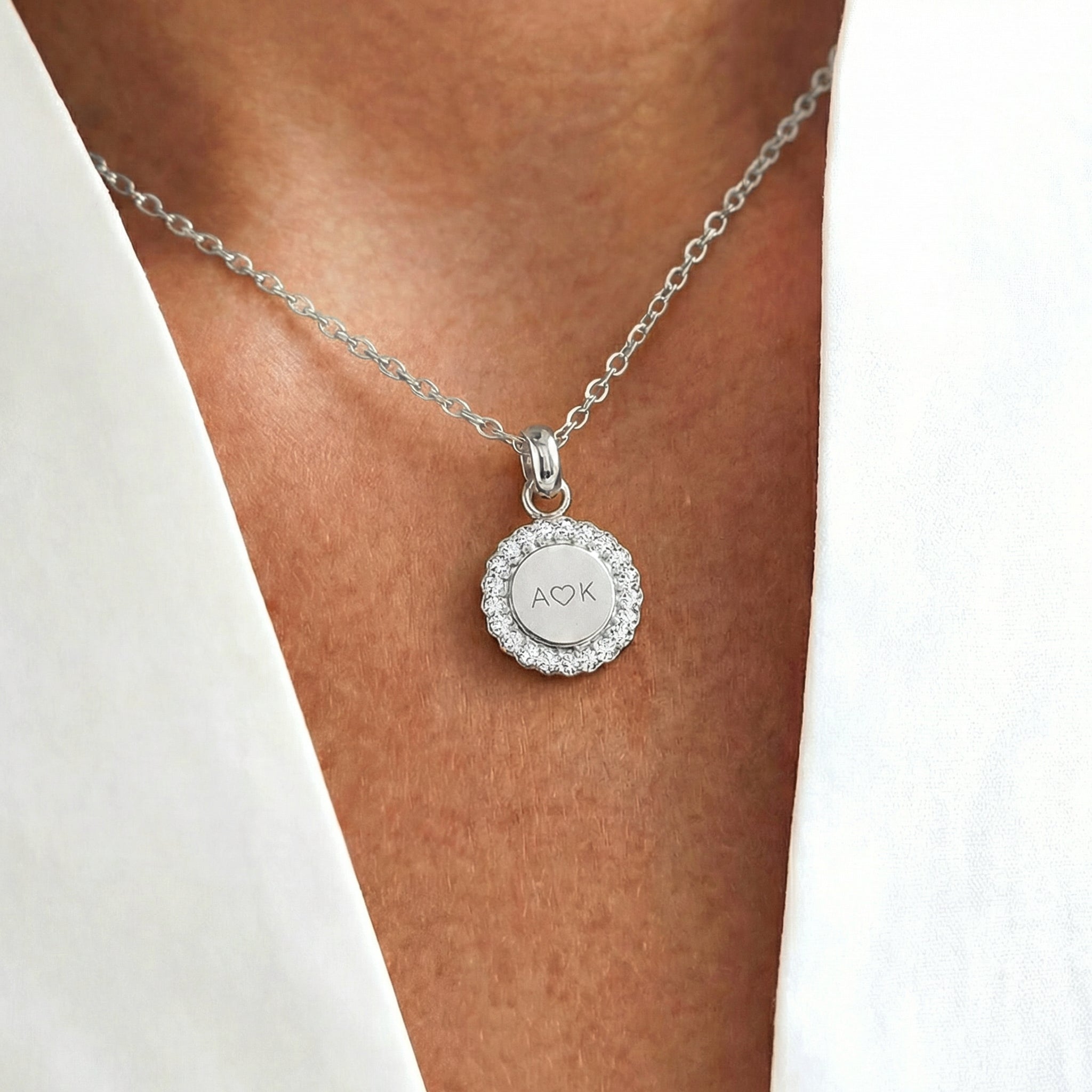 Krystal Halskæde med Indgravering