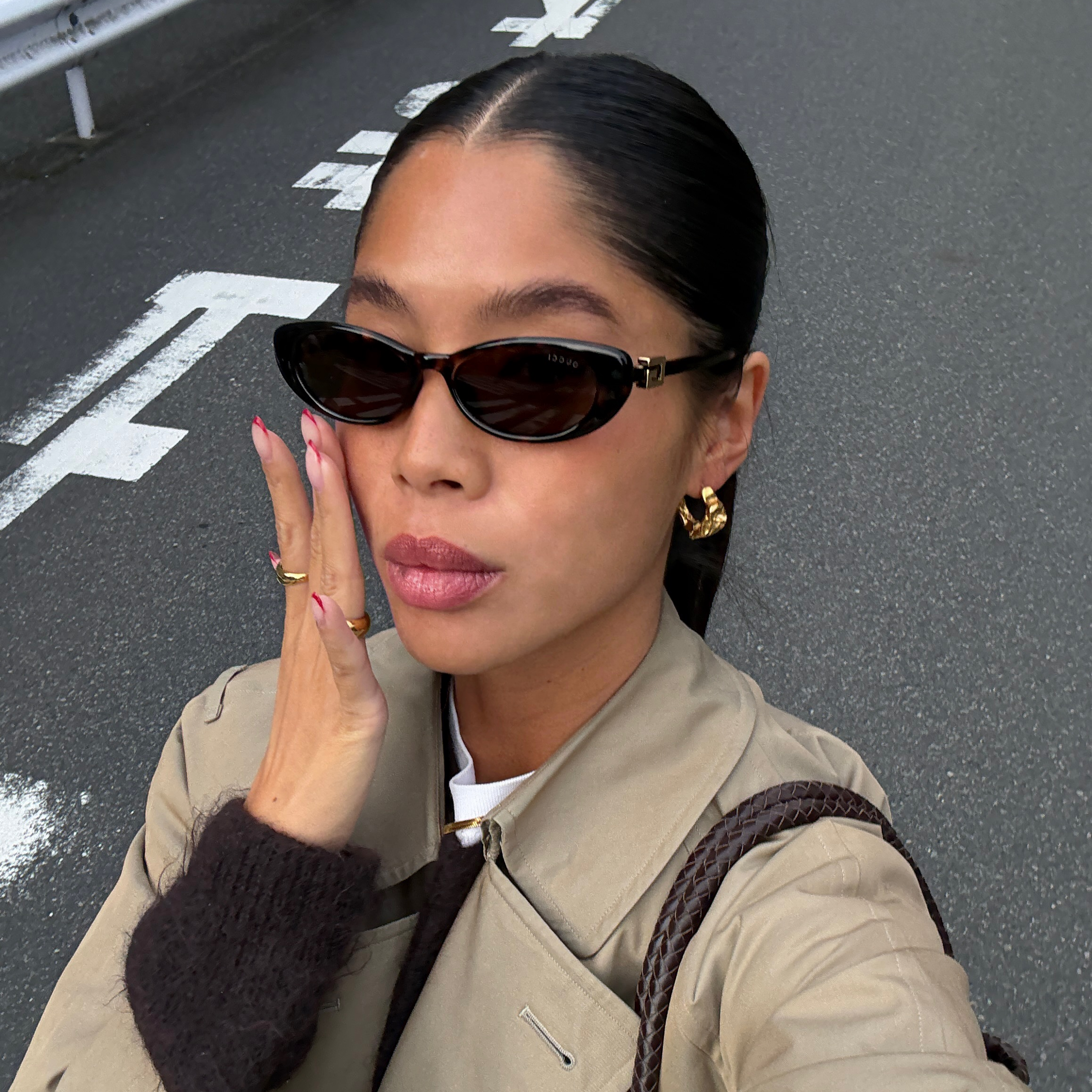 Melted Half Hoop Guldbelagt