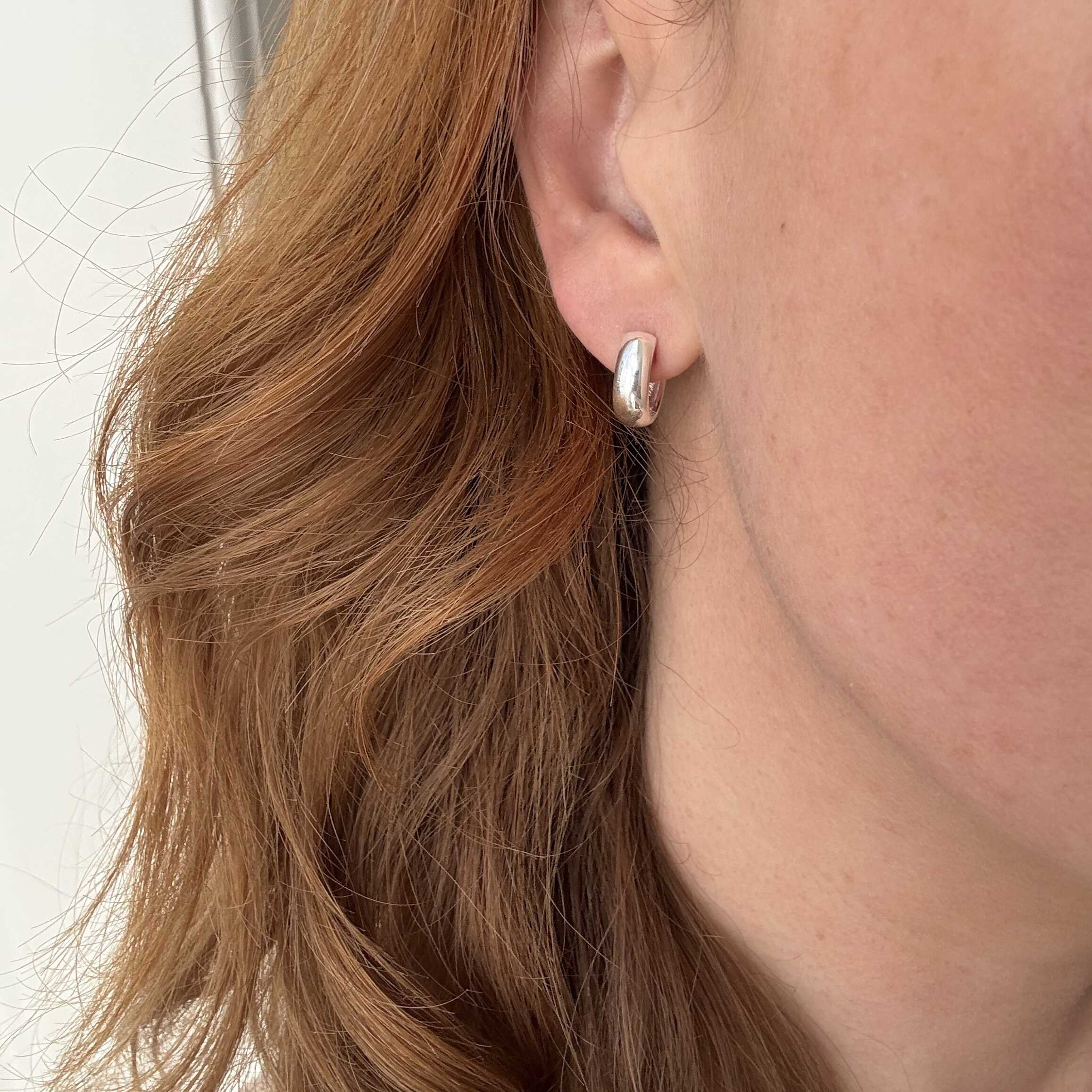 Chunky Hoops 15 mm Sølv