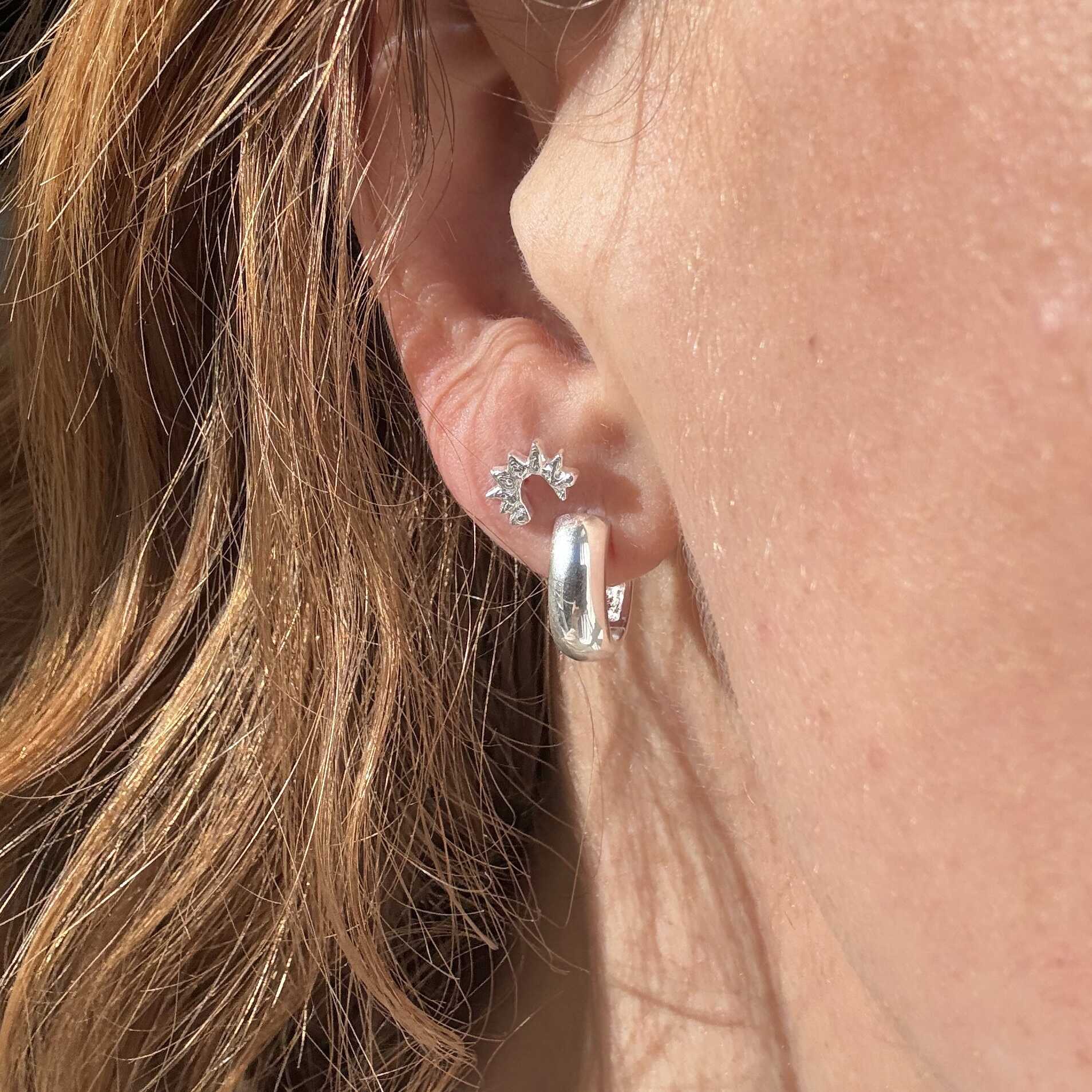 Chunky Hoops 15 mm Sølv