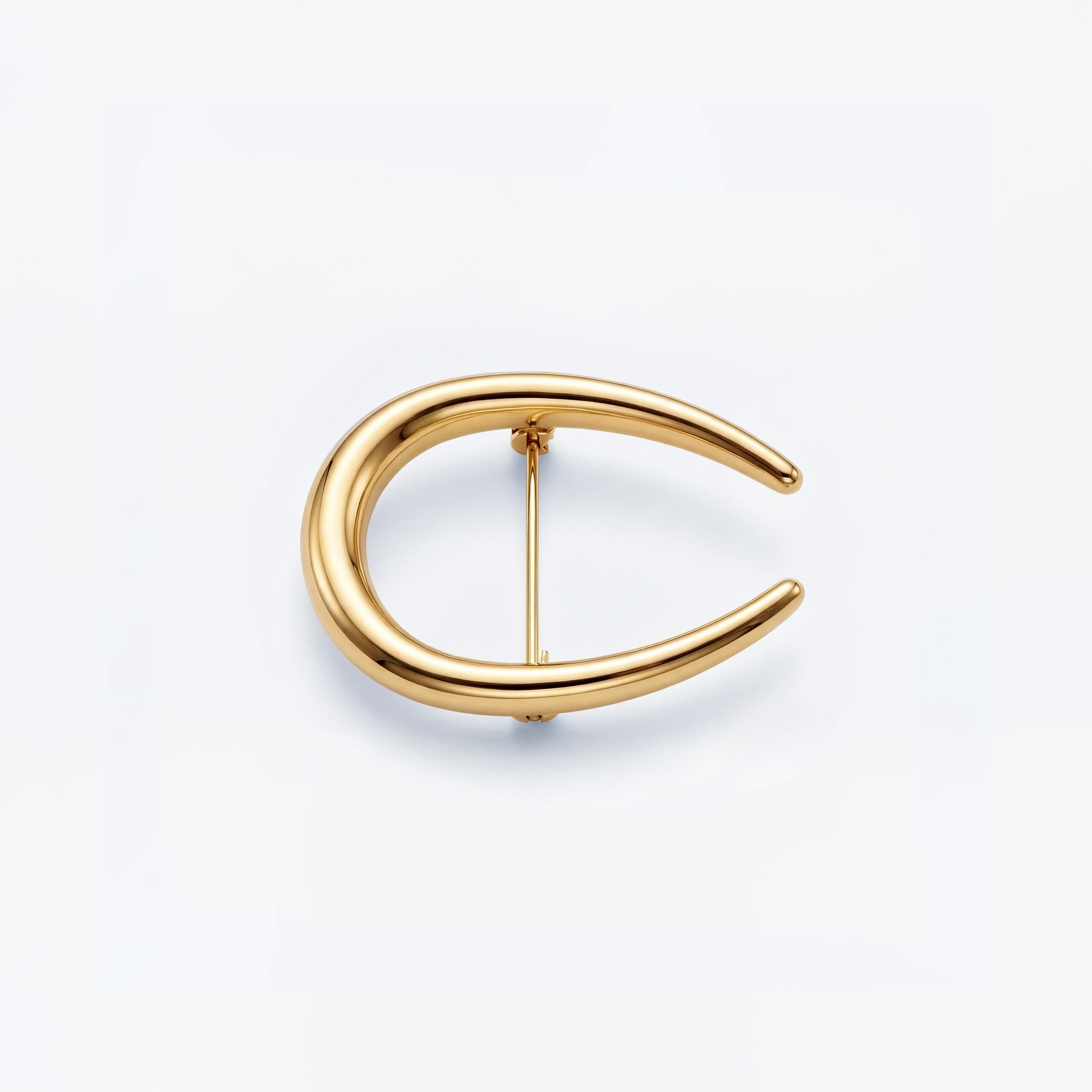 Måne Broche Guldbelagt