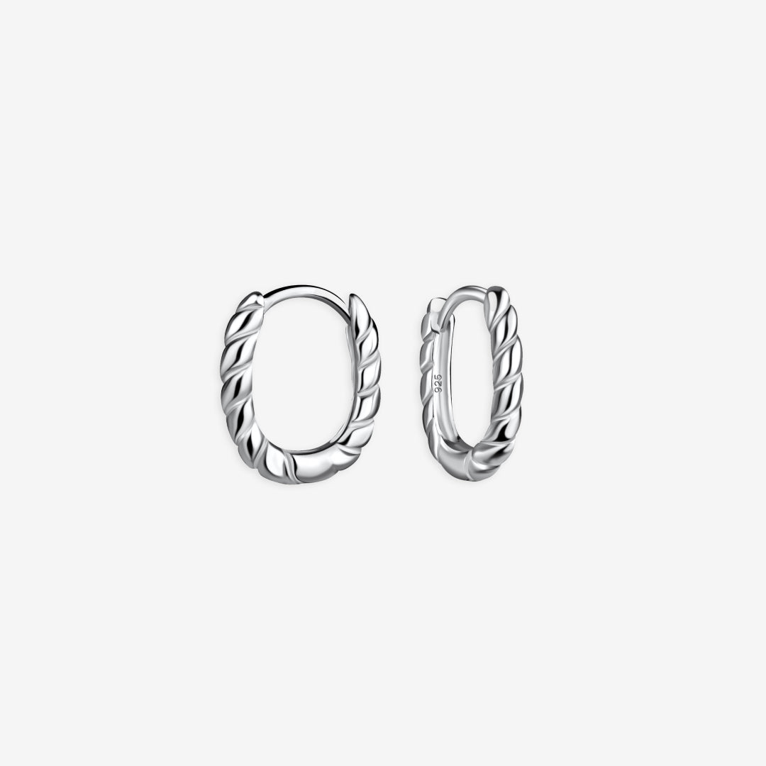 Oval Twisted Hoop