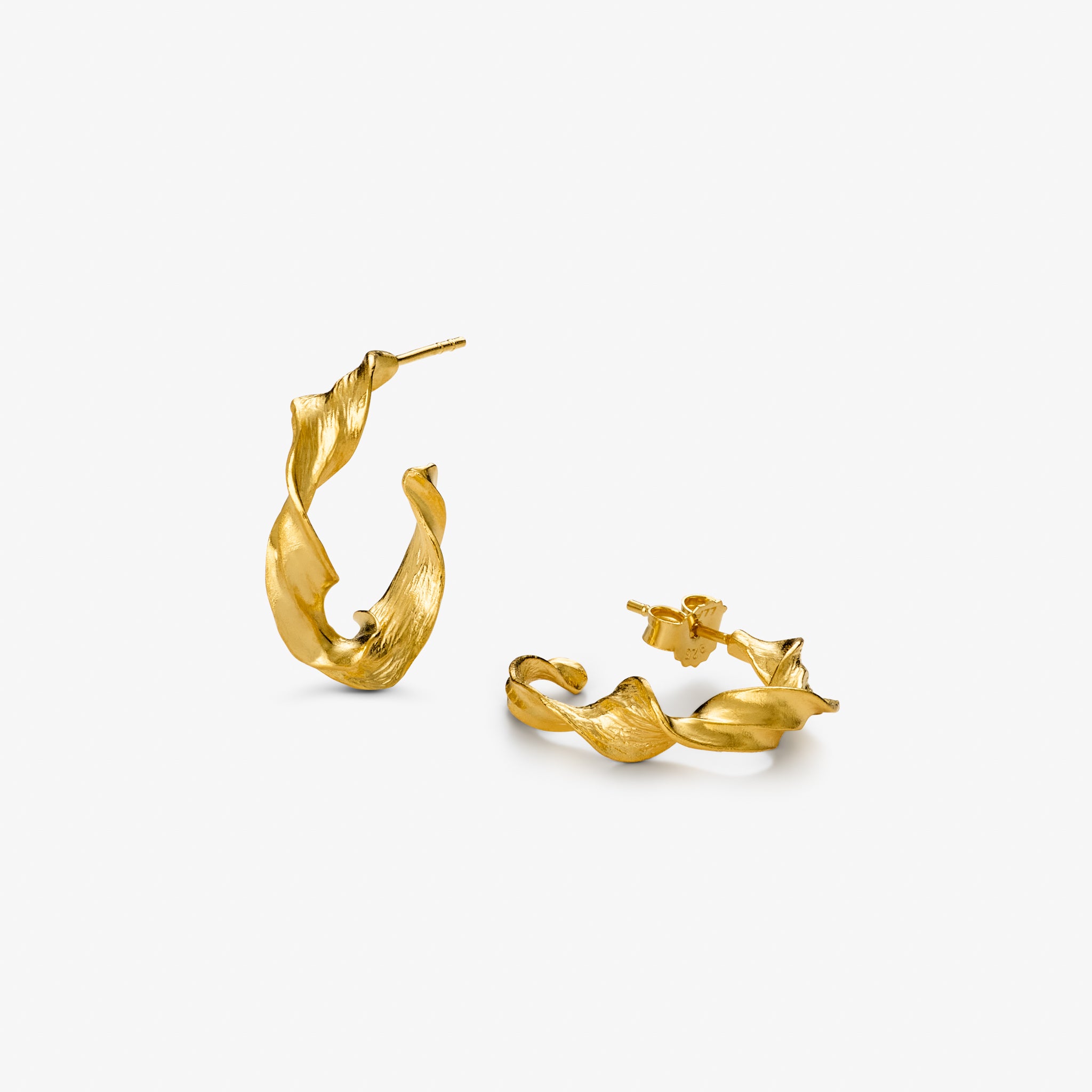 Chunky Twisted Hoop Guldbelagt