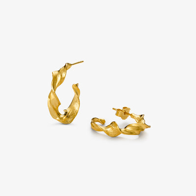 Chunky Twisted Hoop i guld