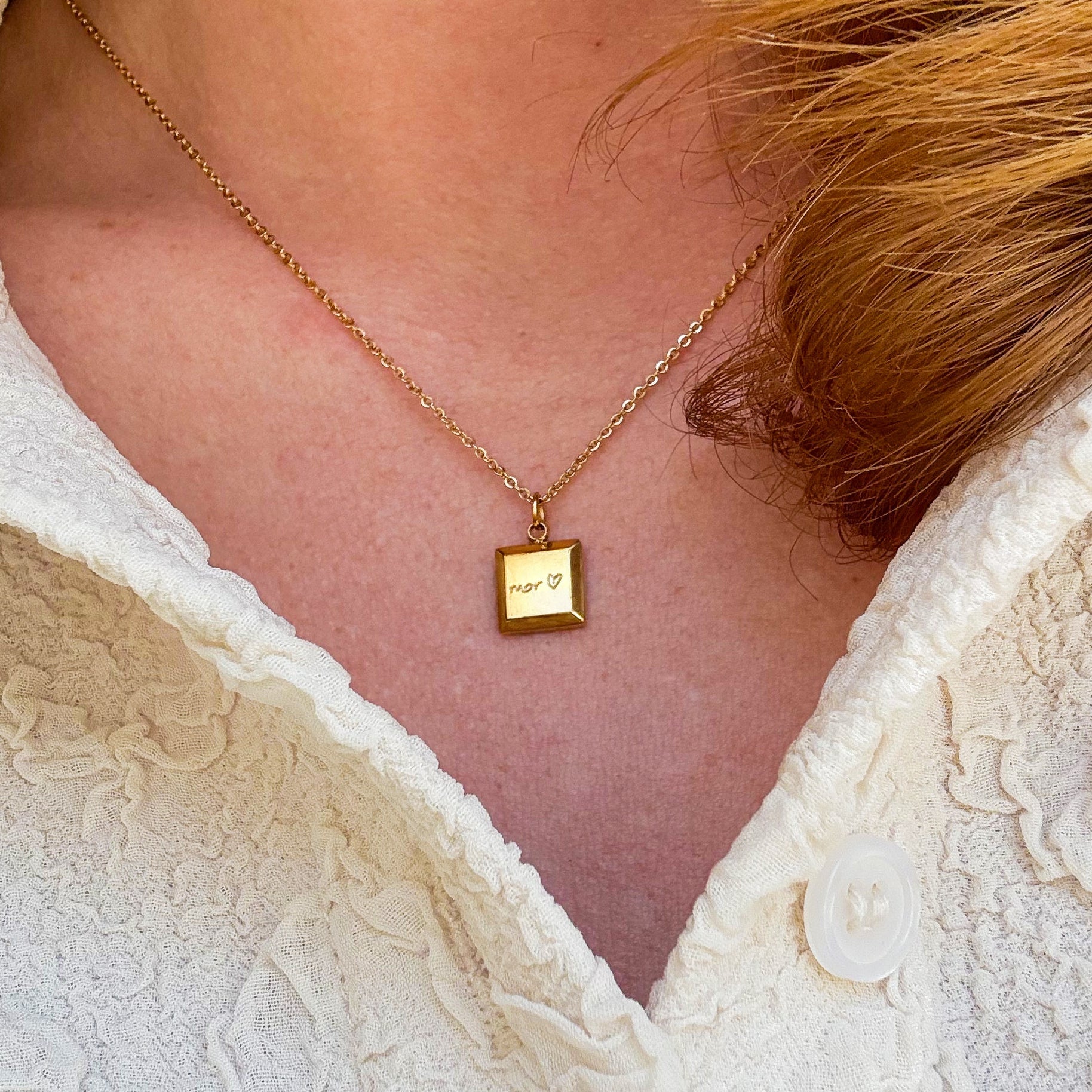 Mor Kvadrat Halskæde