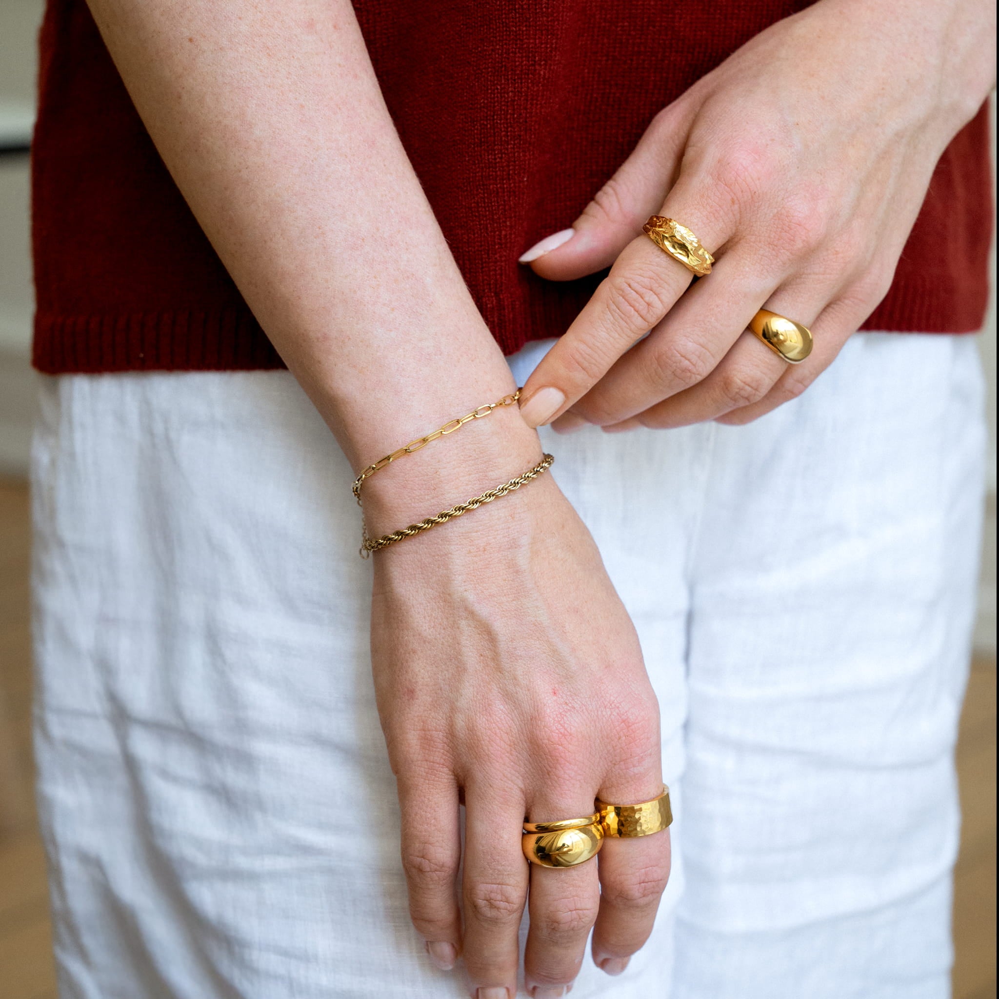 Snoet Rope Armbånd Guldbelagt