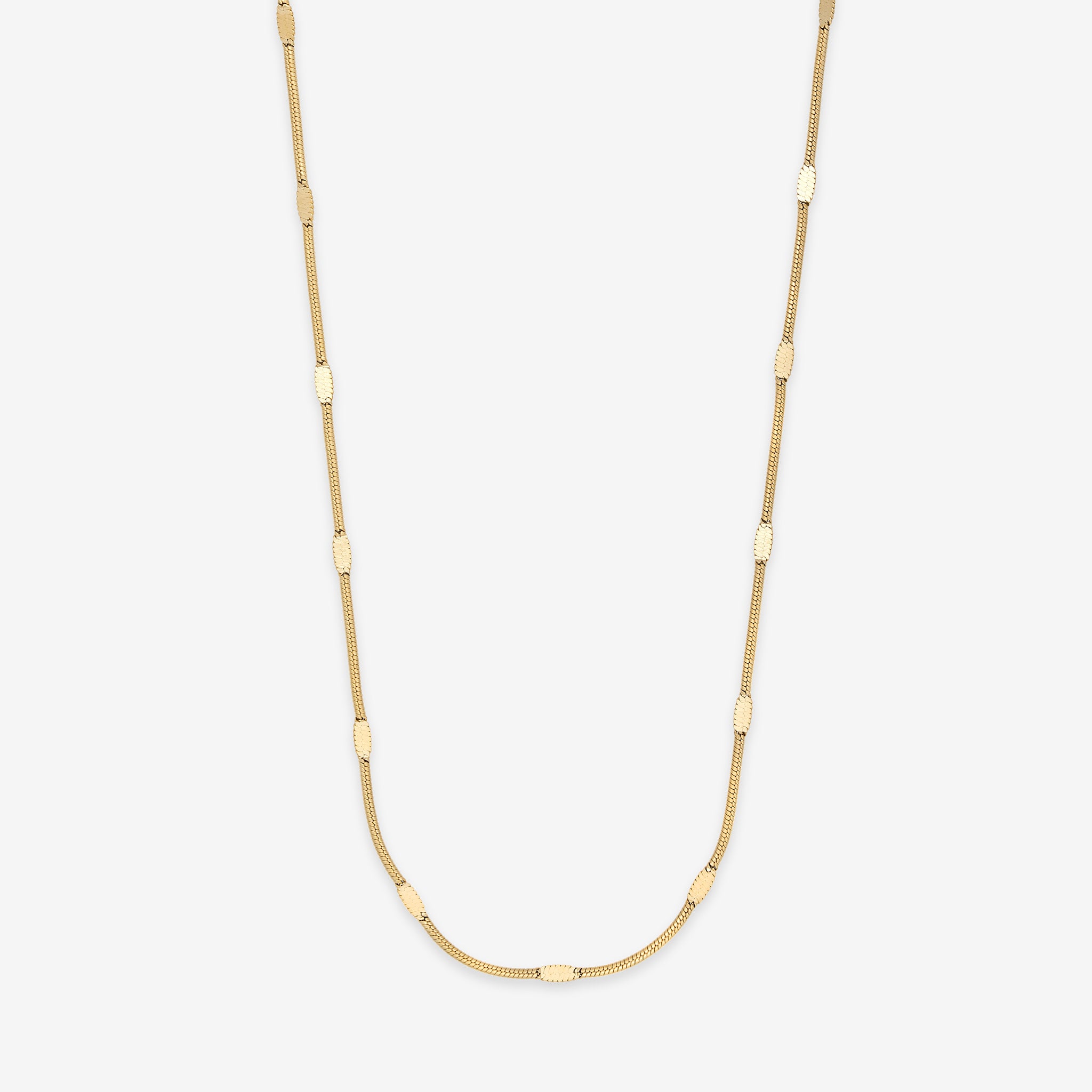 Flat Dot Halskæde i guld