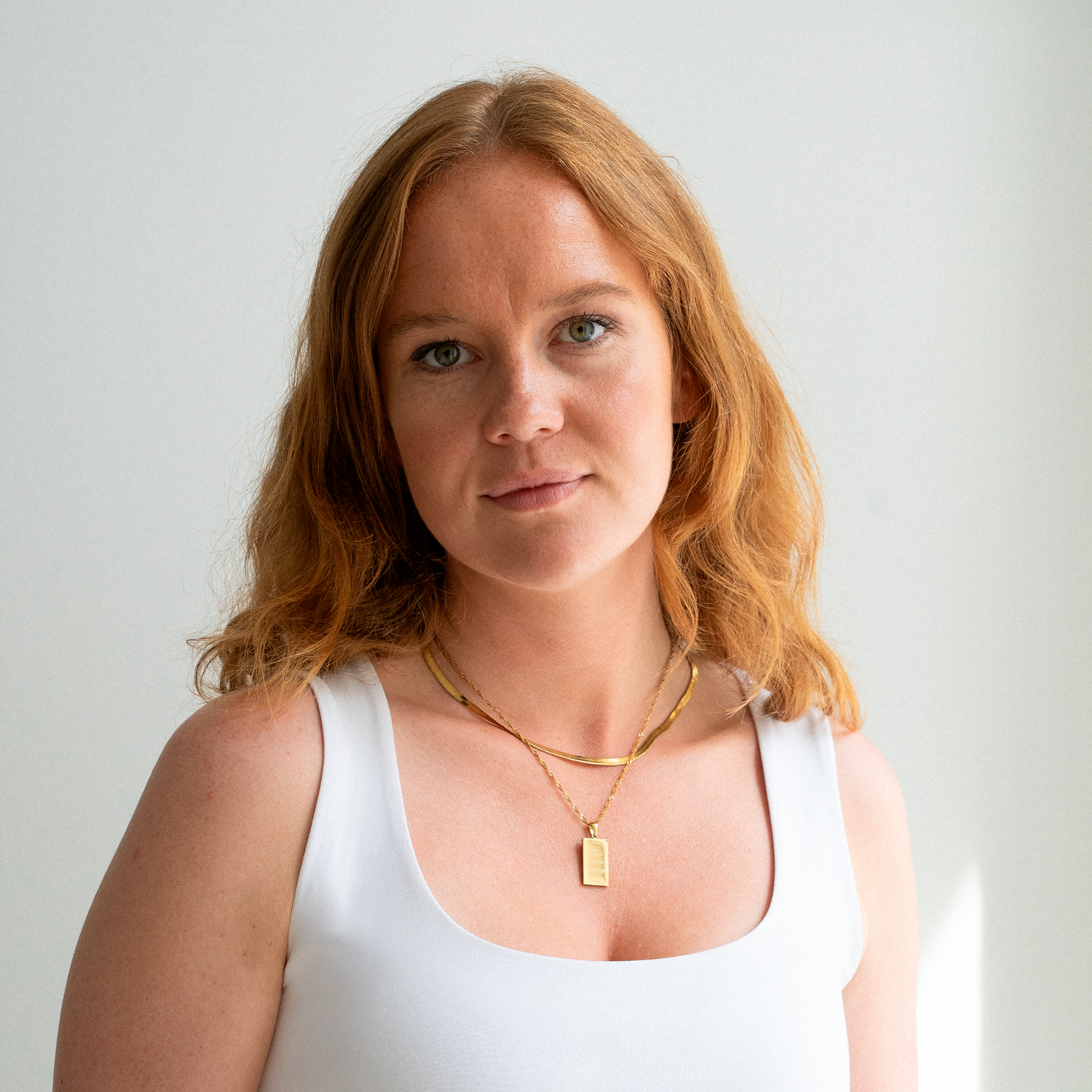 Sun Firkantet Halskæde m. indgravering