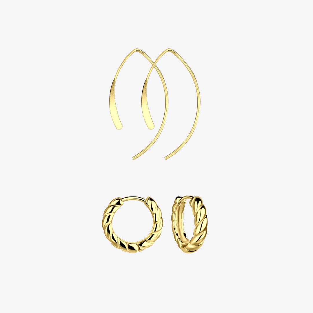 Curved Bar og Twisted Hoop Sæt