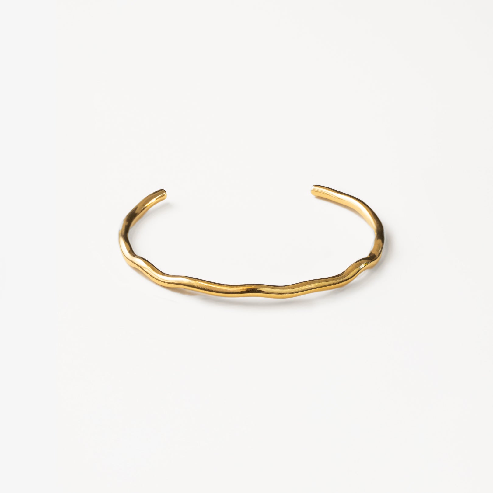 Wave Bangle Armbånd Guldbelagt