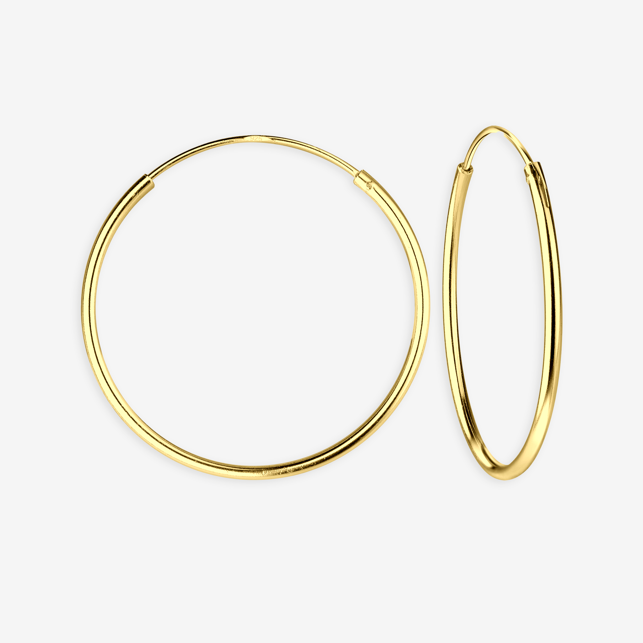 Hoops Øreringe 14K Guldbelagt 25mm