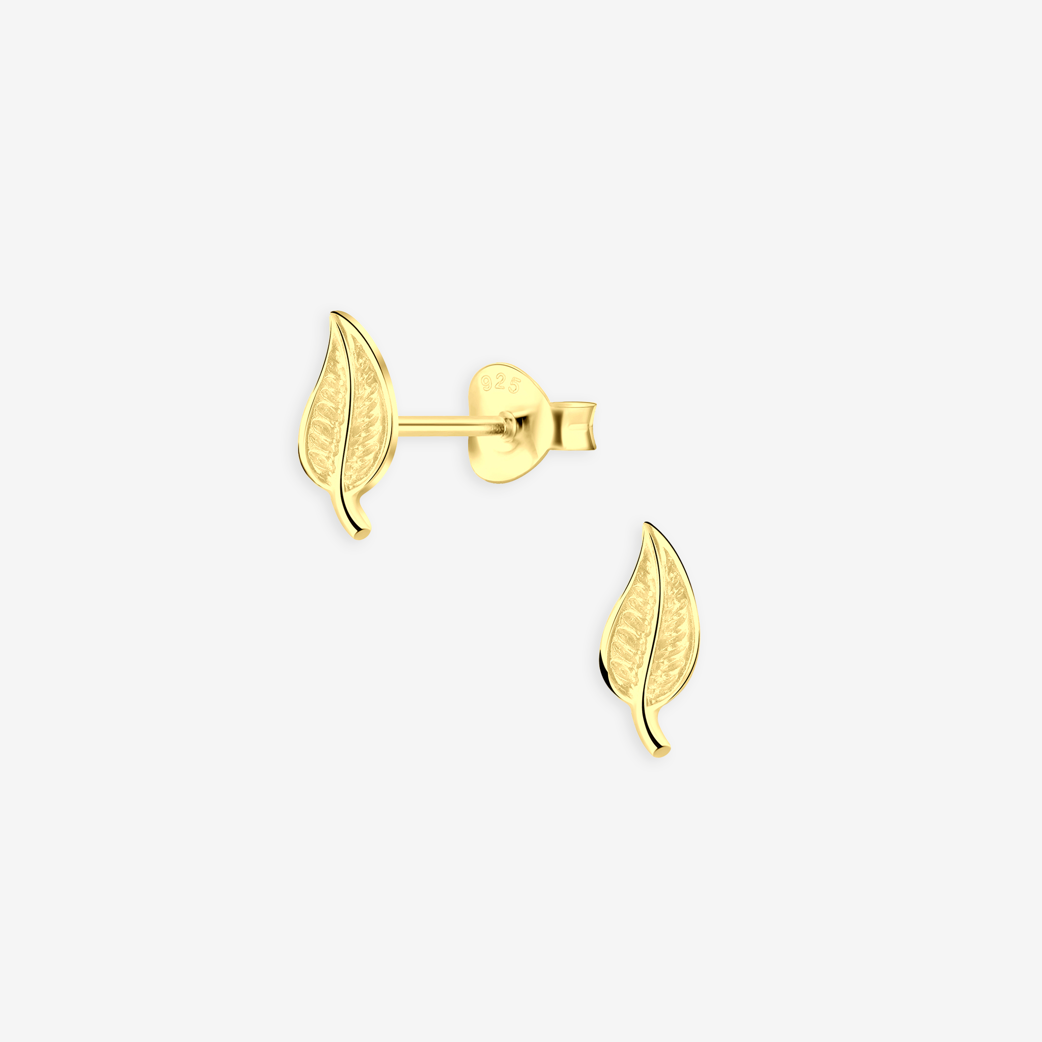 Leaf Stud Øreringe 14K Guldbelagt