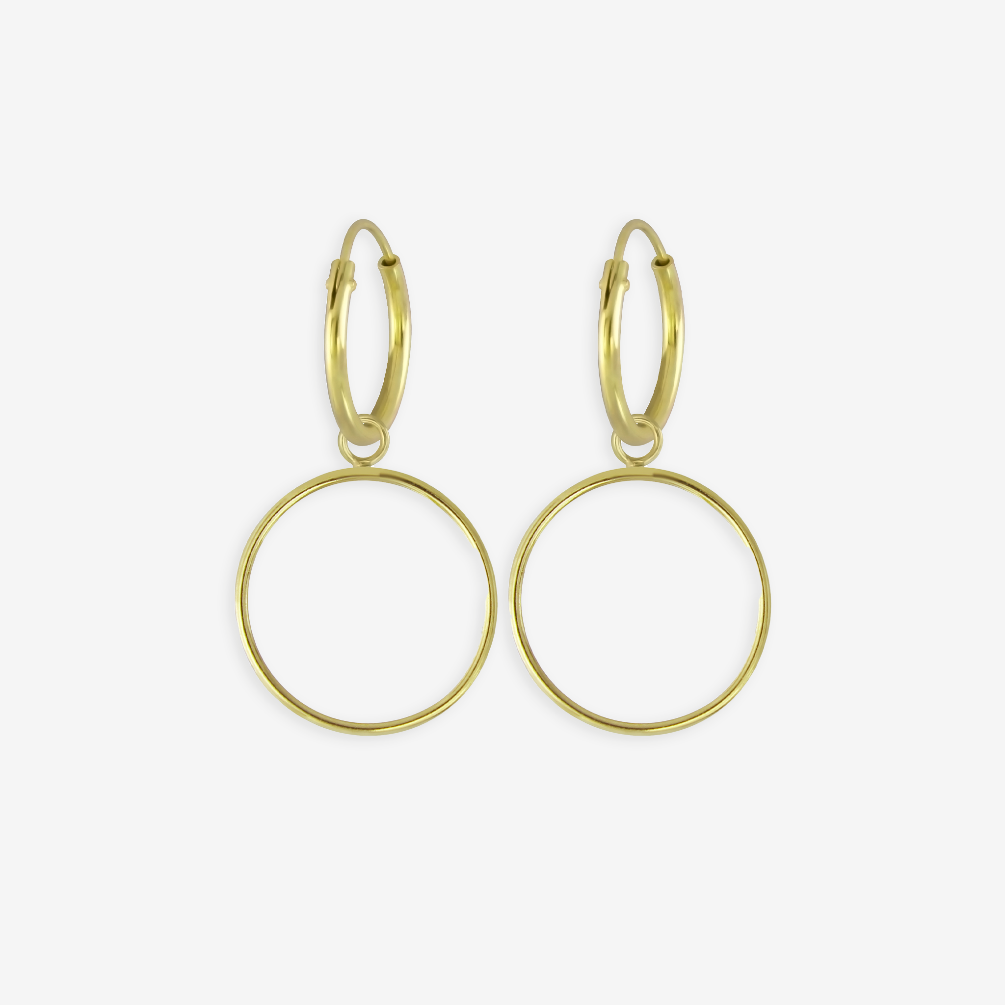 Hoops Med Ring 14K Guldbelagt